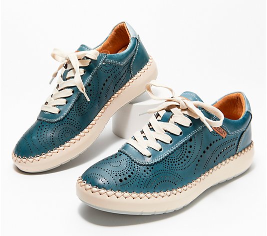 Pikolinos Leather Perforated Sneakers - Tabarca