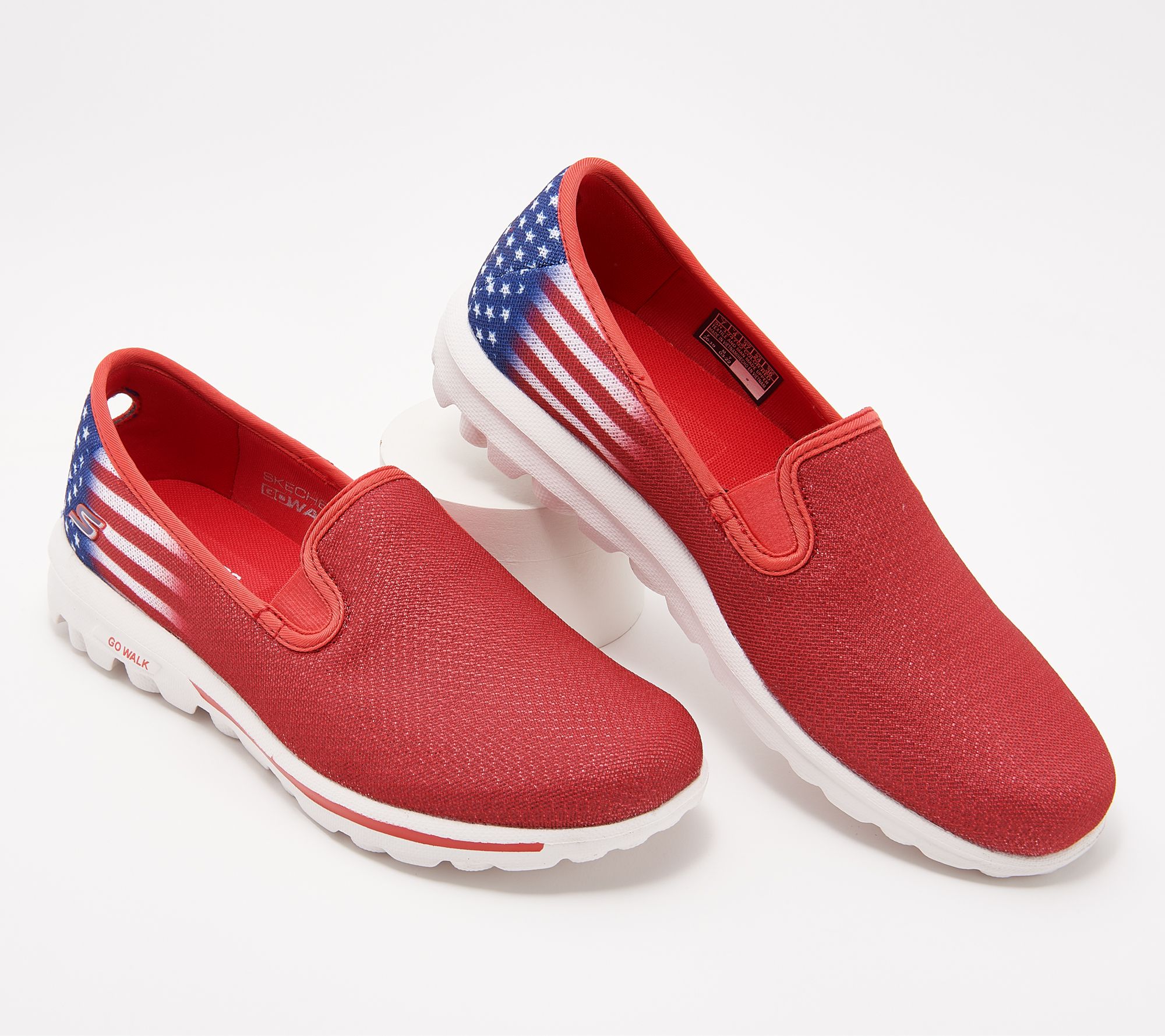 GOwalk Classic Washable Slip-Ons- Stars and Stripes -
