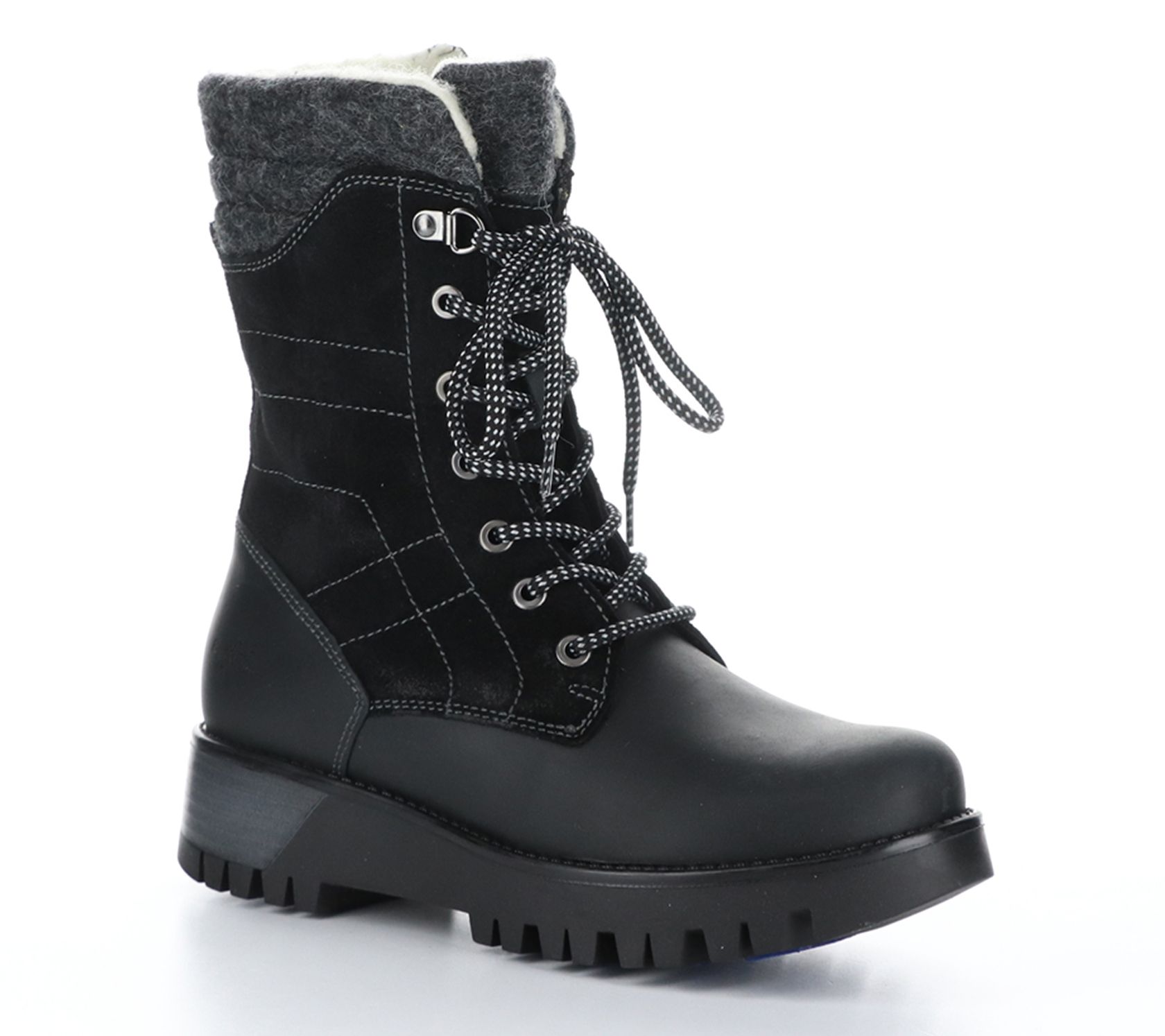 Bos. & Co. Winter Leather and Suede Side Zip Boots - Gala Prim