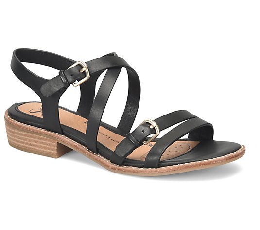 Sofft Leather Strappy Buckled Sandals - Nadie II