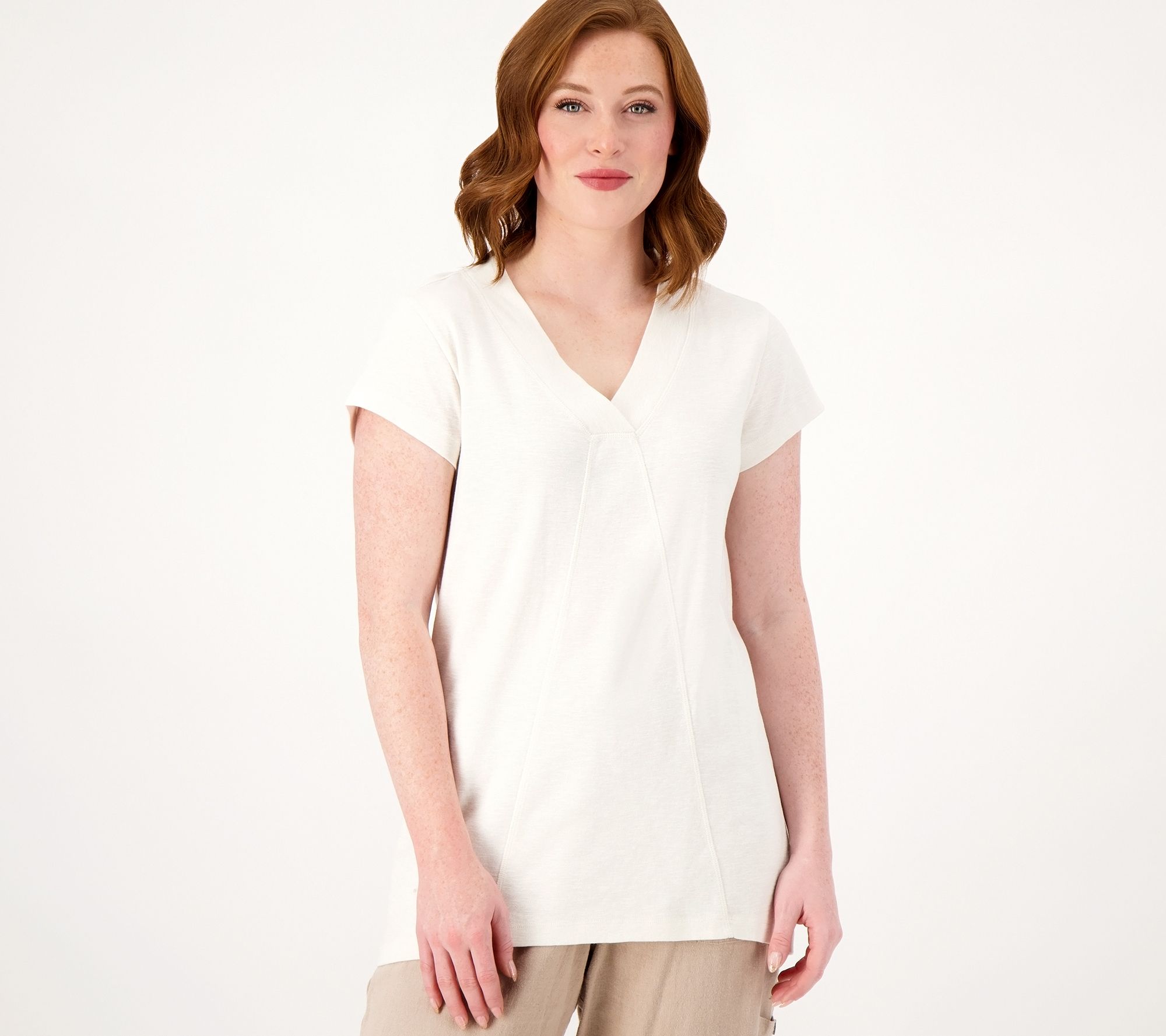 Denim & Co. Canyon Retreat Petite High-Low Relaxed Tunic