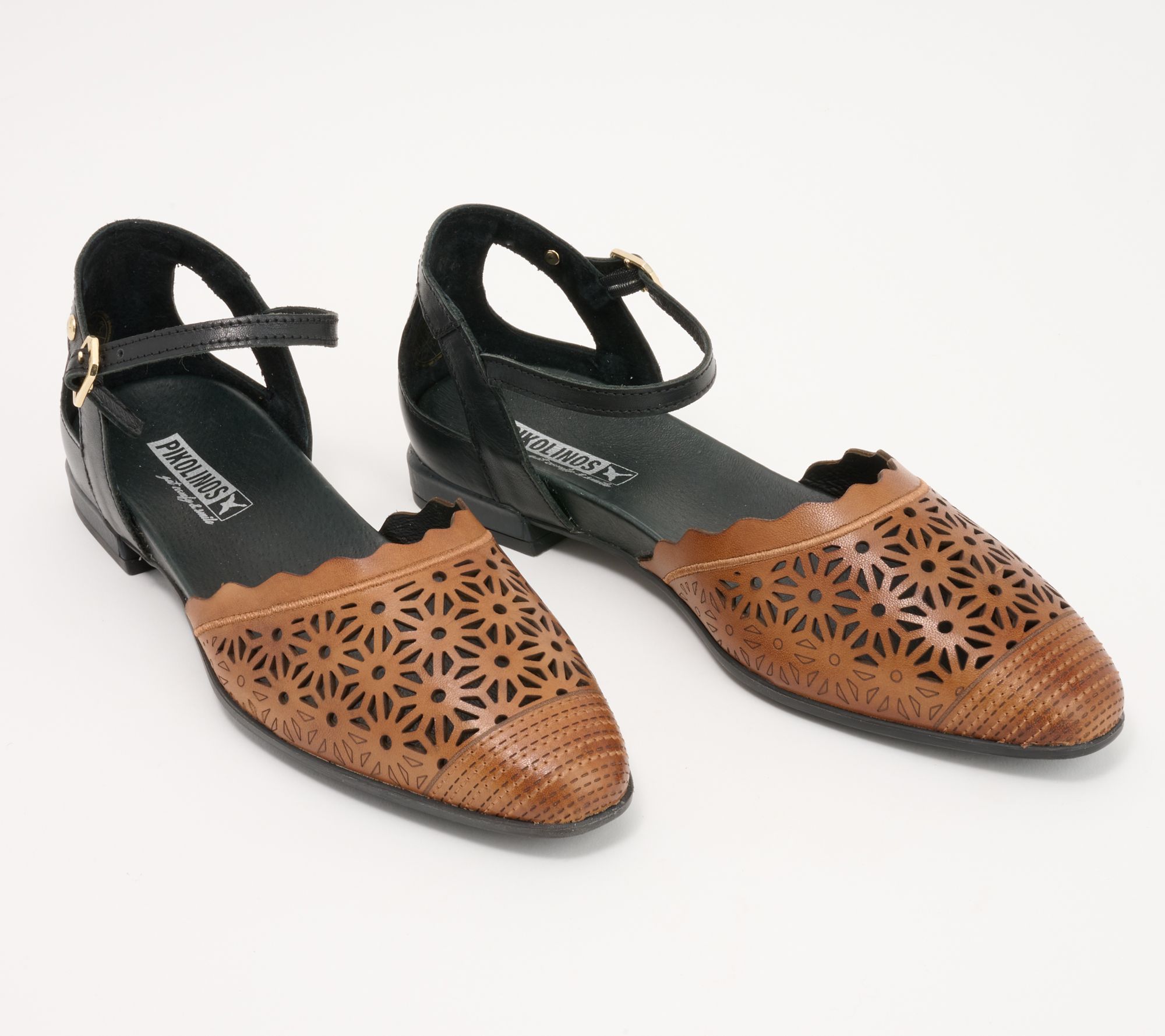 Pikolinos Leather Ankle Strap Sandals - Benissa - QVC.com