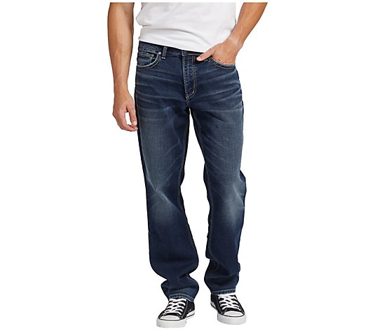 Silver Jeans Co. Men's Eddie Athletic Fit Taper ed Jeans-EWK46 - QVC.com