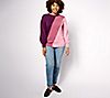 Belle by Kim Gravel Diagonal Color Block Sweater, 2 of 3