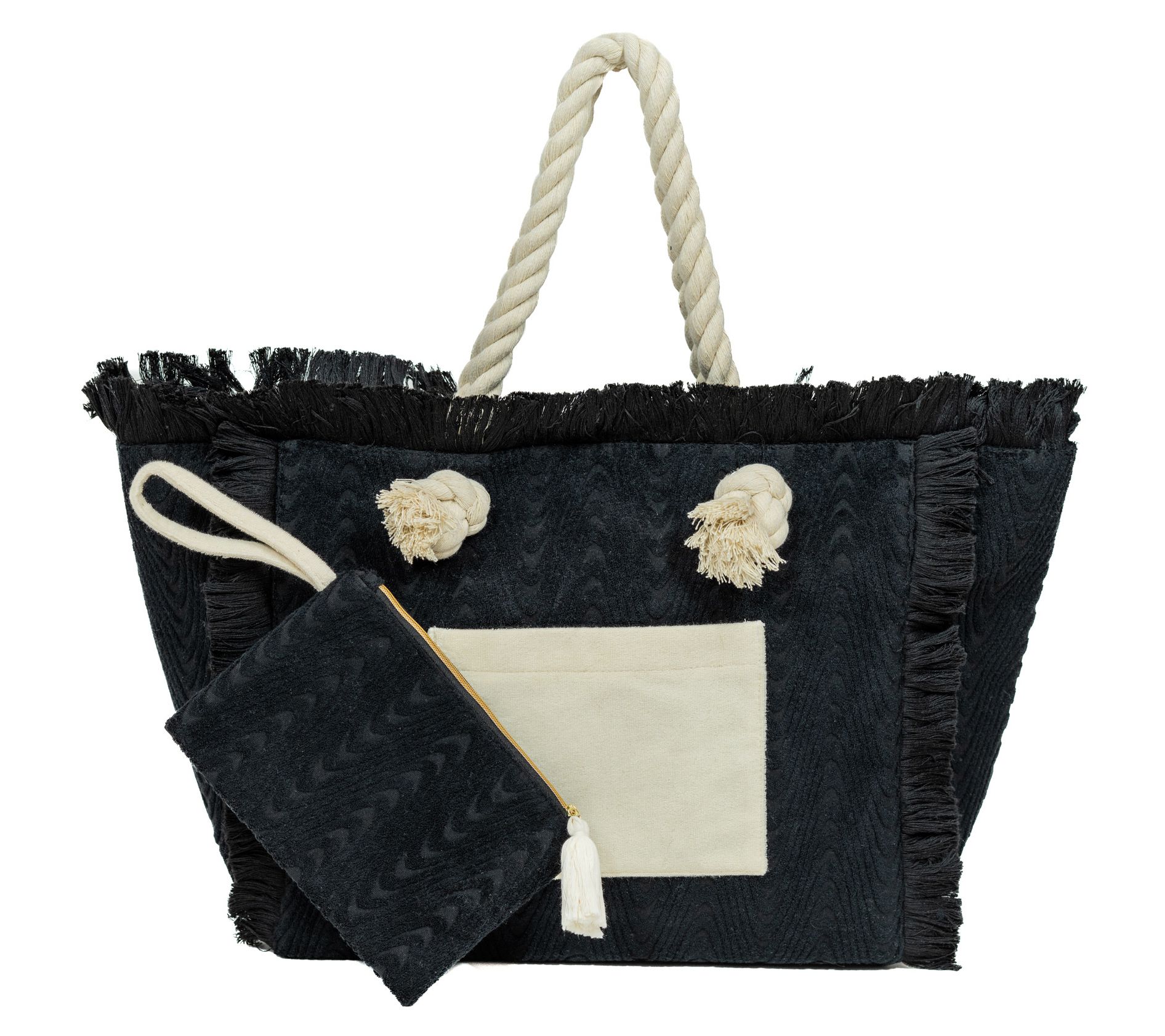 Sprigs Saint Tropez Textured Terrycloth Tote w/ Cosmetic Pouch