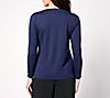 BEAUTIFUL by Lawrence Zarian Silky Ponte Top with Faux Pearl Detail, 1 of 3