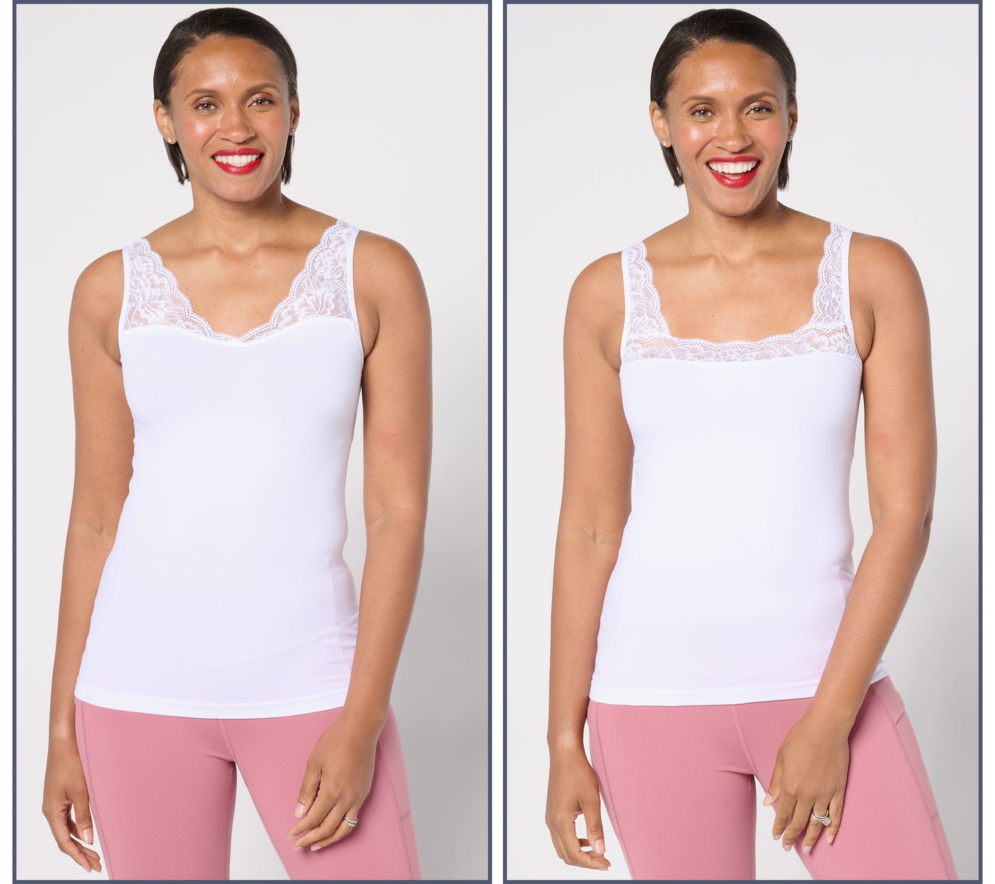 Breezies Natural Curves Lace Seamless Reversible Cami