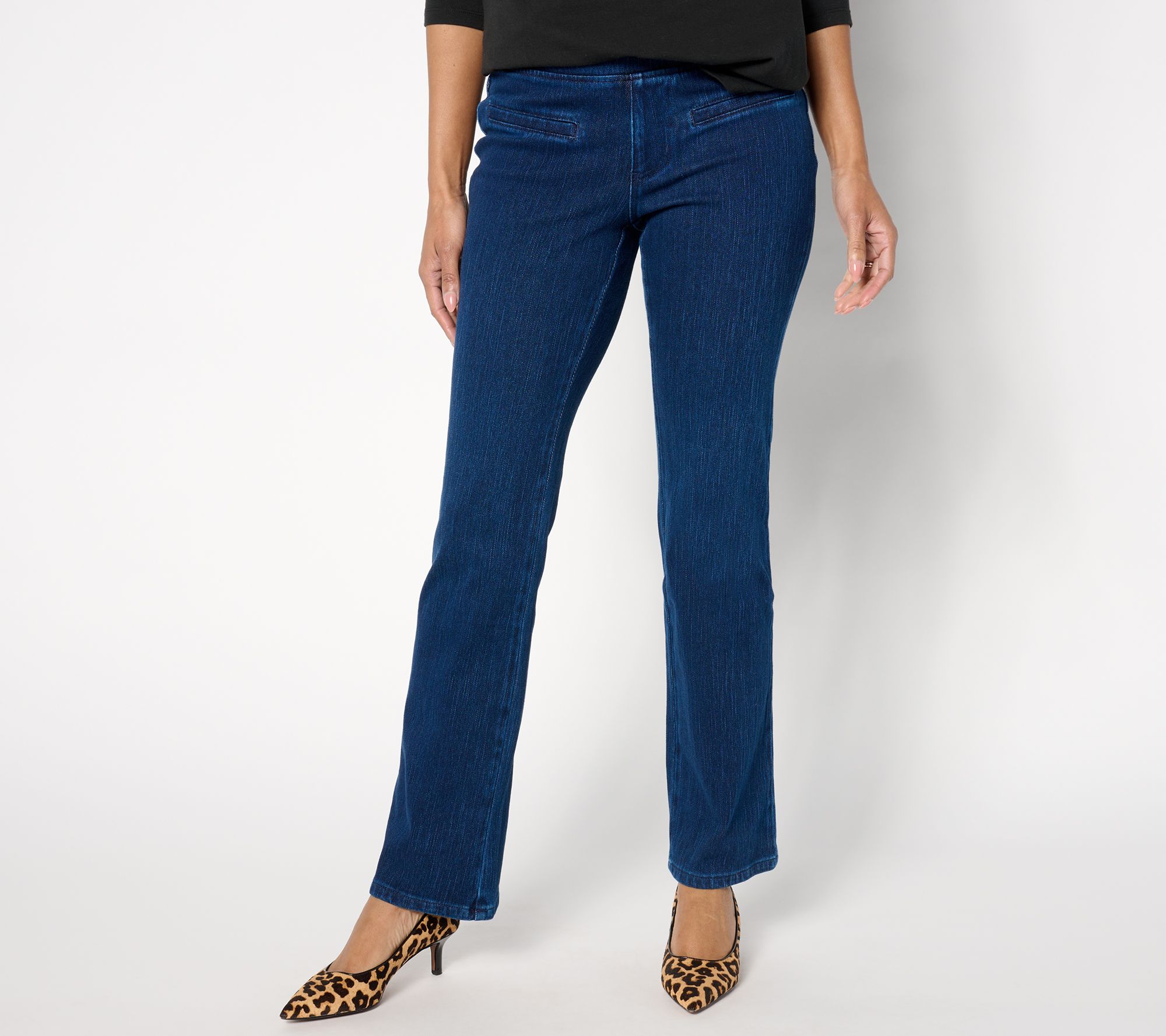 Belle by Kim Gravel Regular Flexibelle Faux Welt Pkt Boot Cut Jean