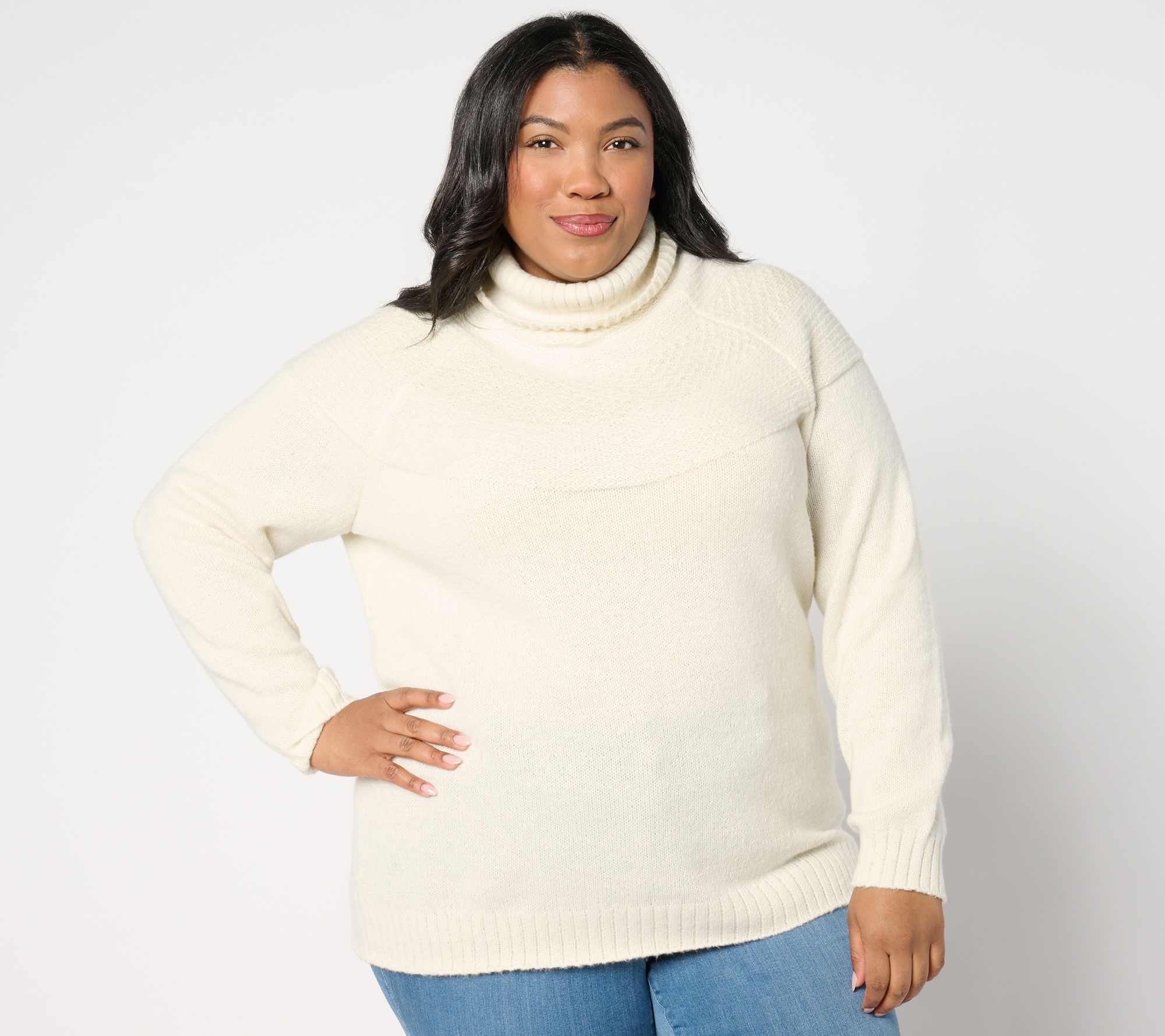 Susan Graver Turtleneck Sweater with Lurex