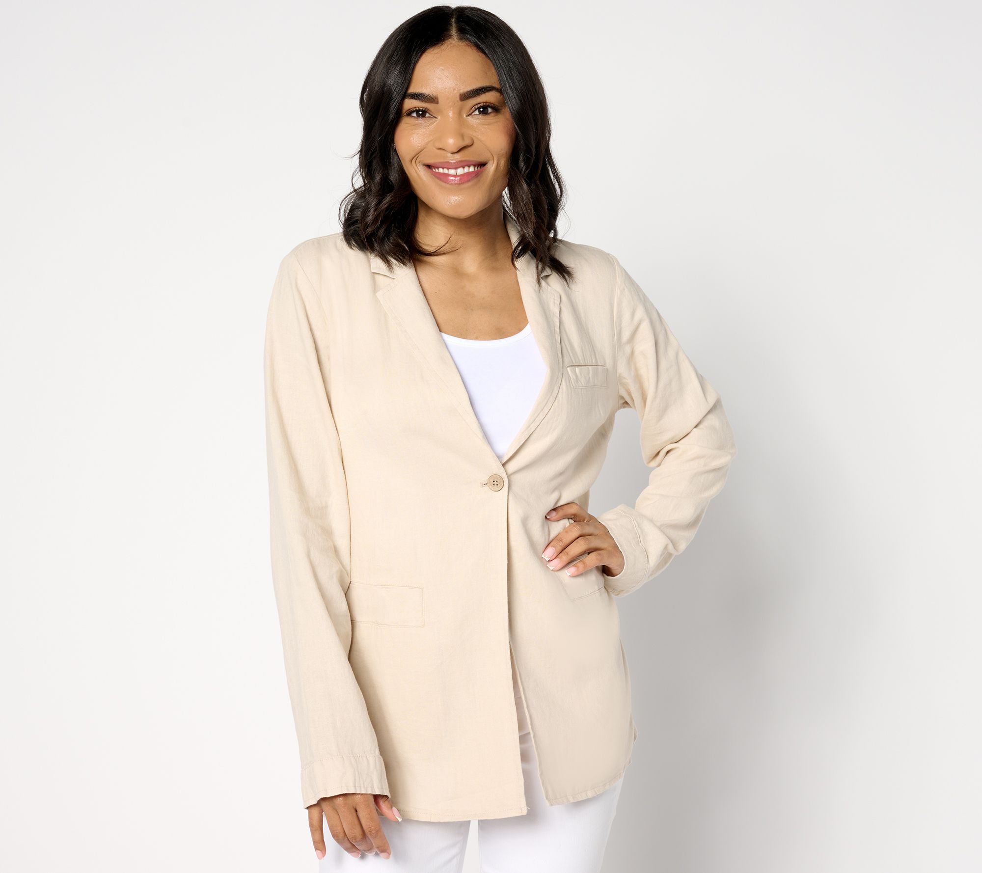 "As Is" Peace Love World Boheme Relaxed Topper Blazer