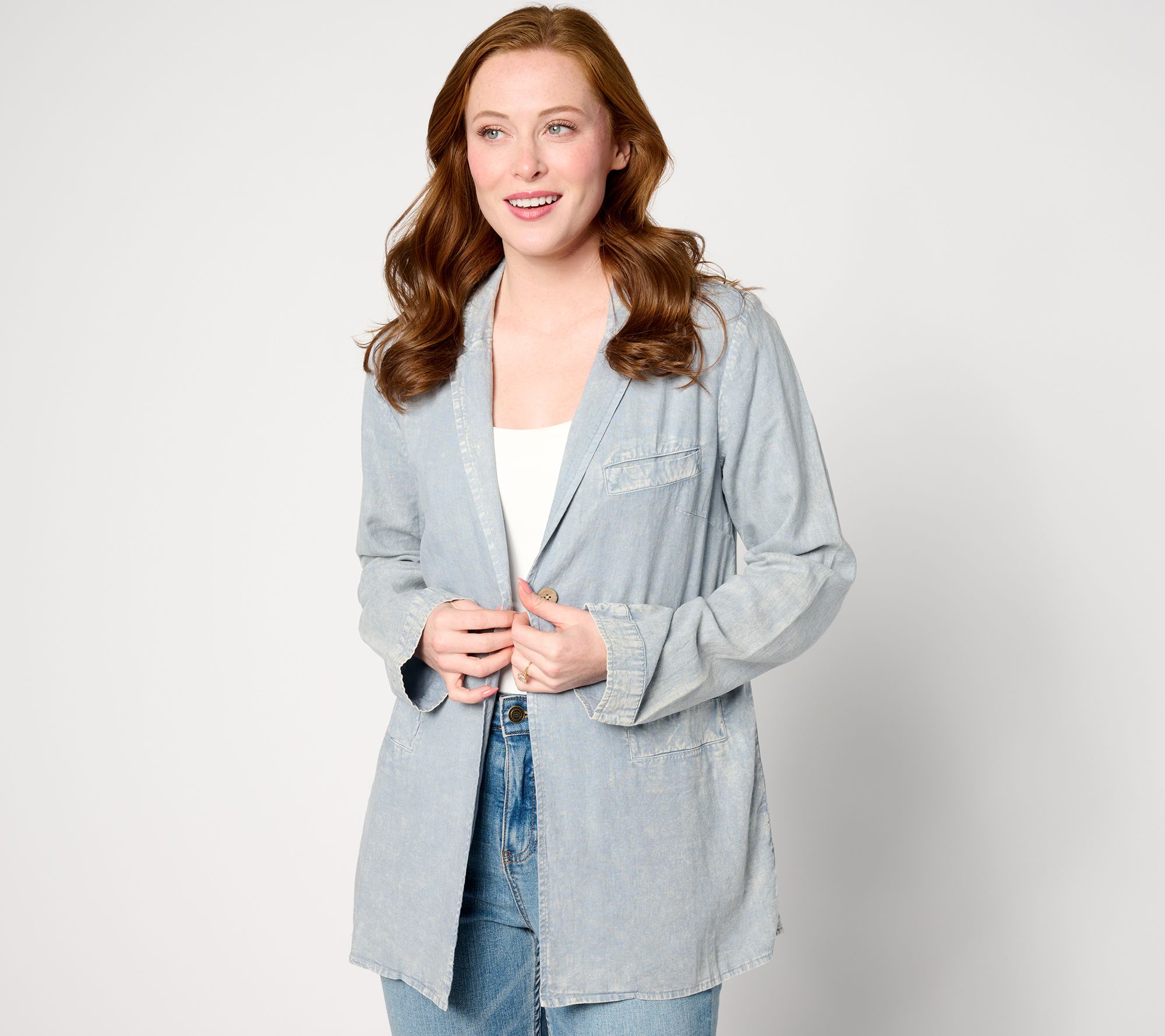 "As Is" Peace Love World Boheme Relaxed Topper Blazer