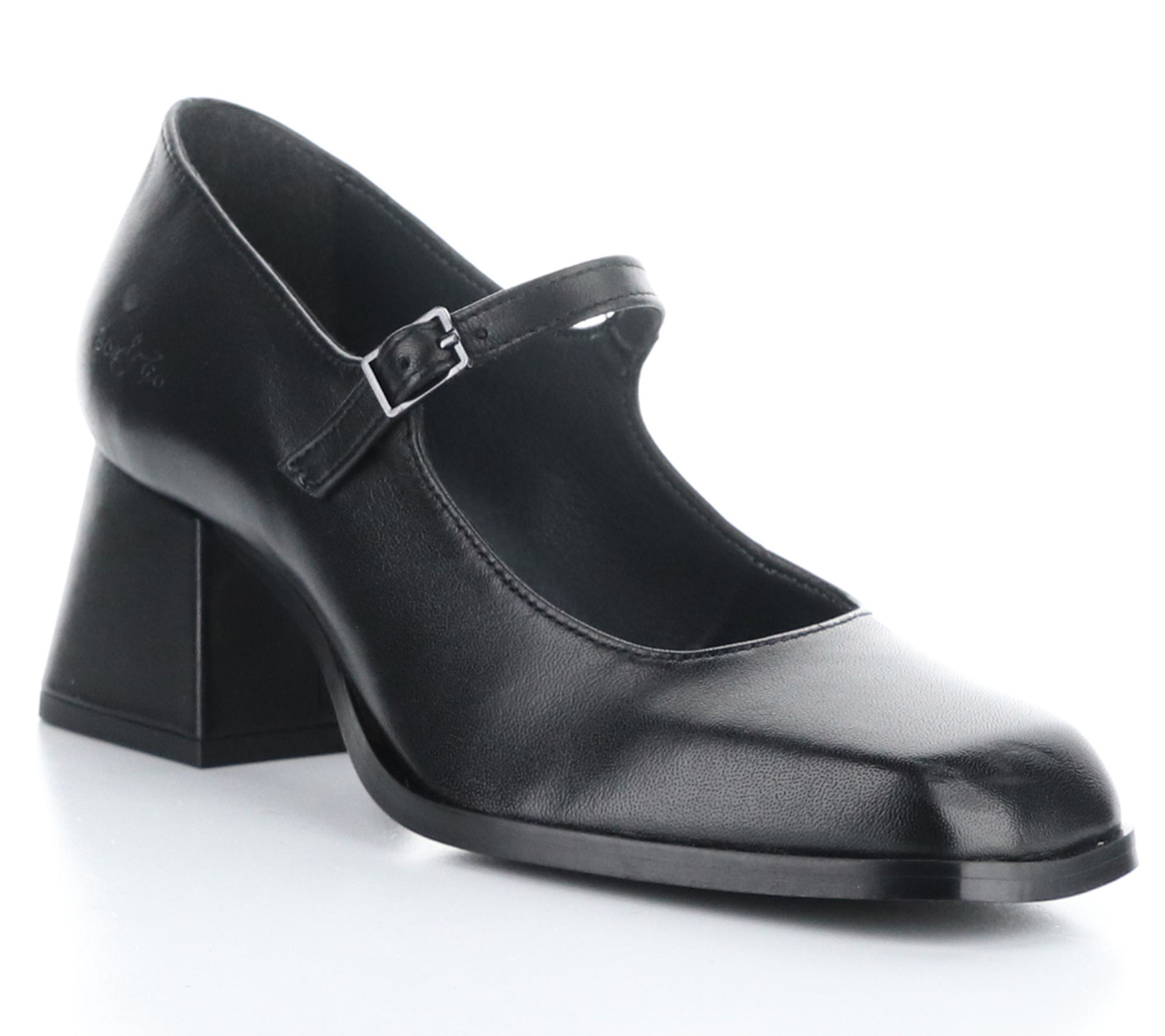 Bos. & Co. Leather Block Heel Mary Jane- Amaya