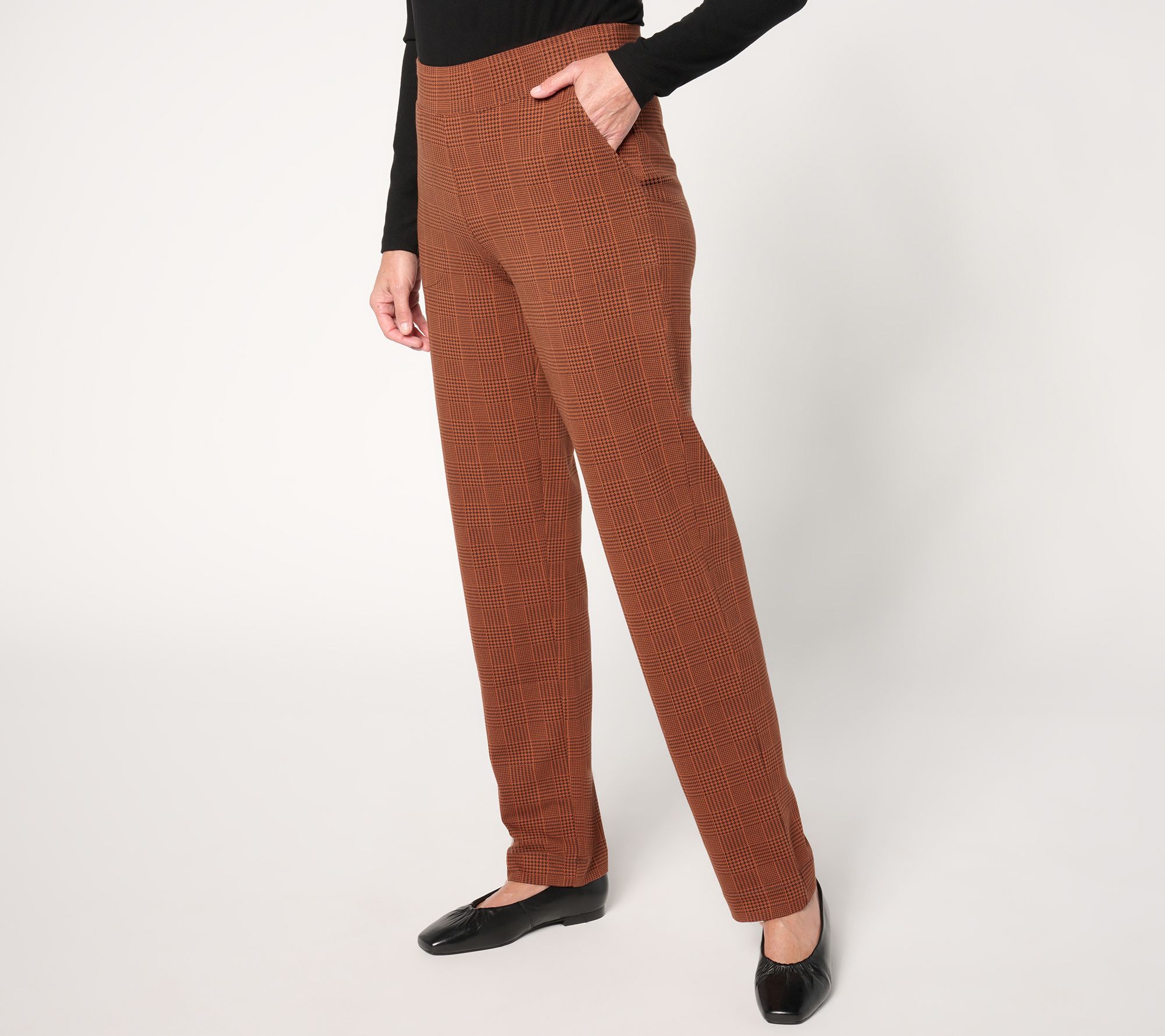 Denim & Co. Regular Any Day Duo Stretch Straight-Leg Pants