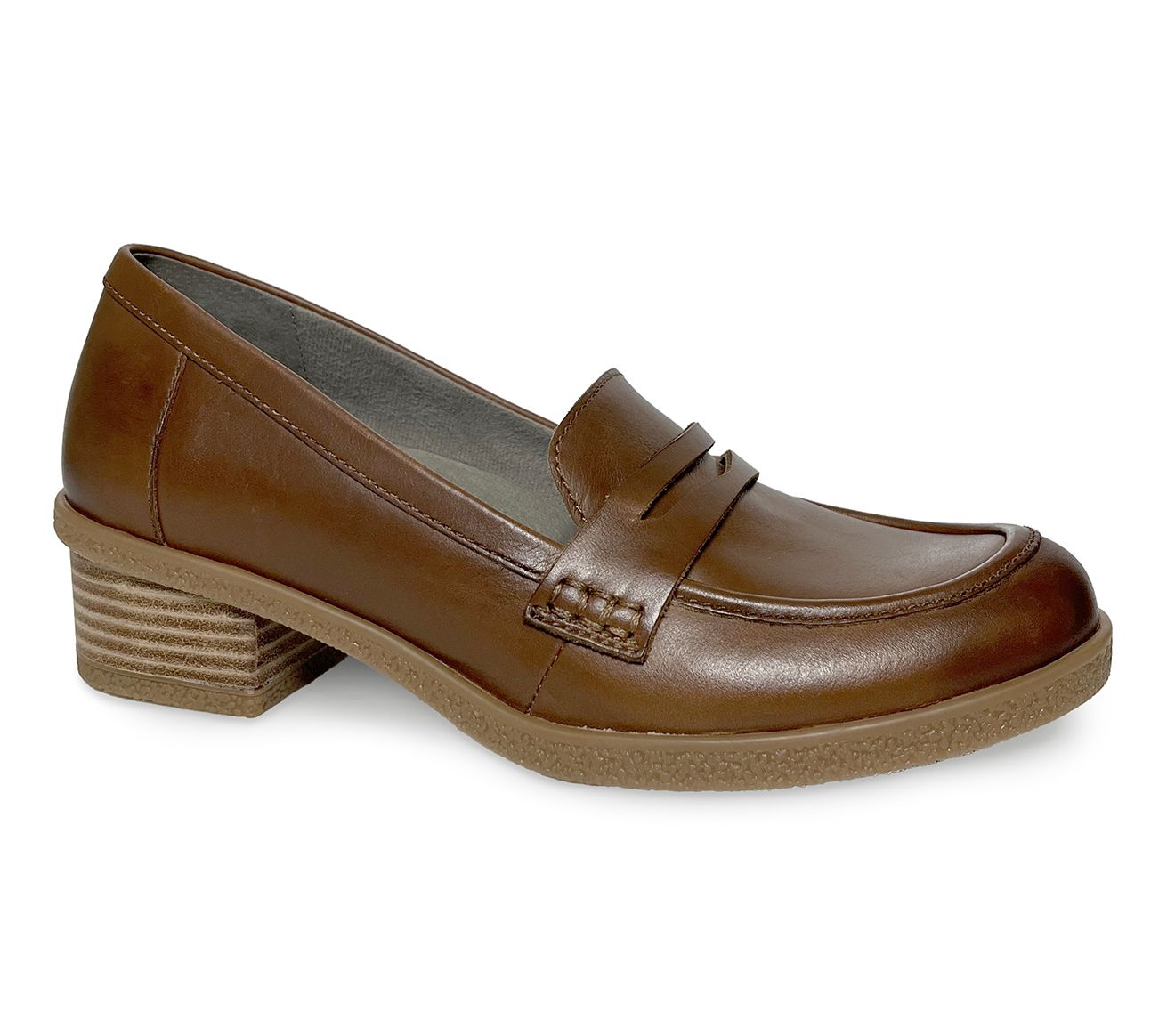 Dansko Tan Waterproof Burnished Leather Loafer- Danica