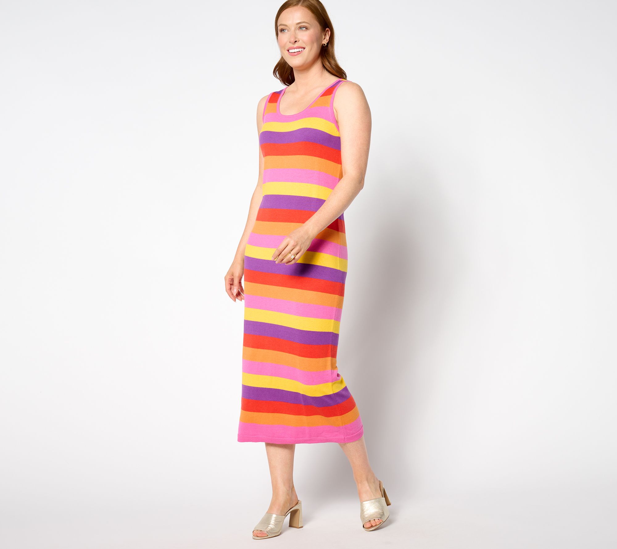 "As Is" Attitudes by Renee Petite Stripe Sweater Dress