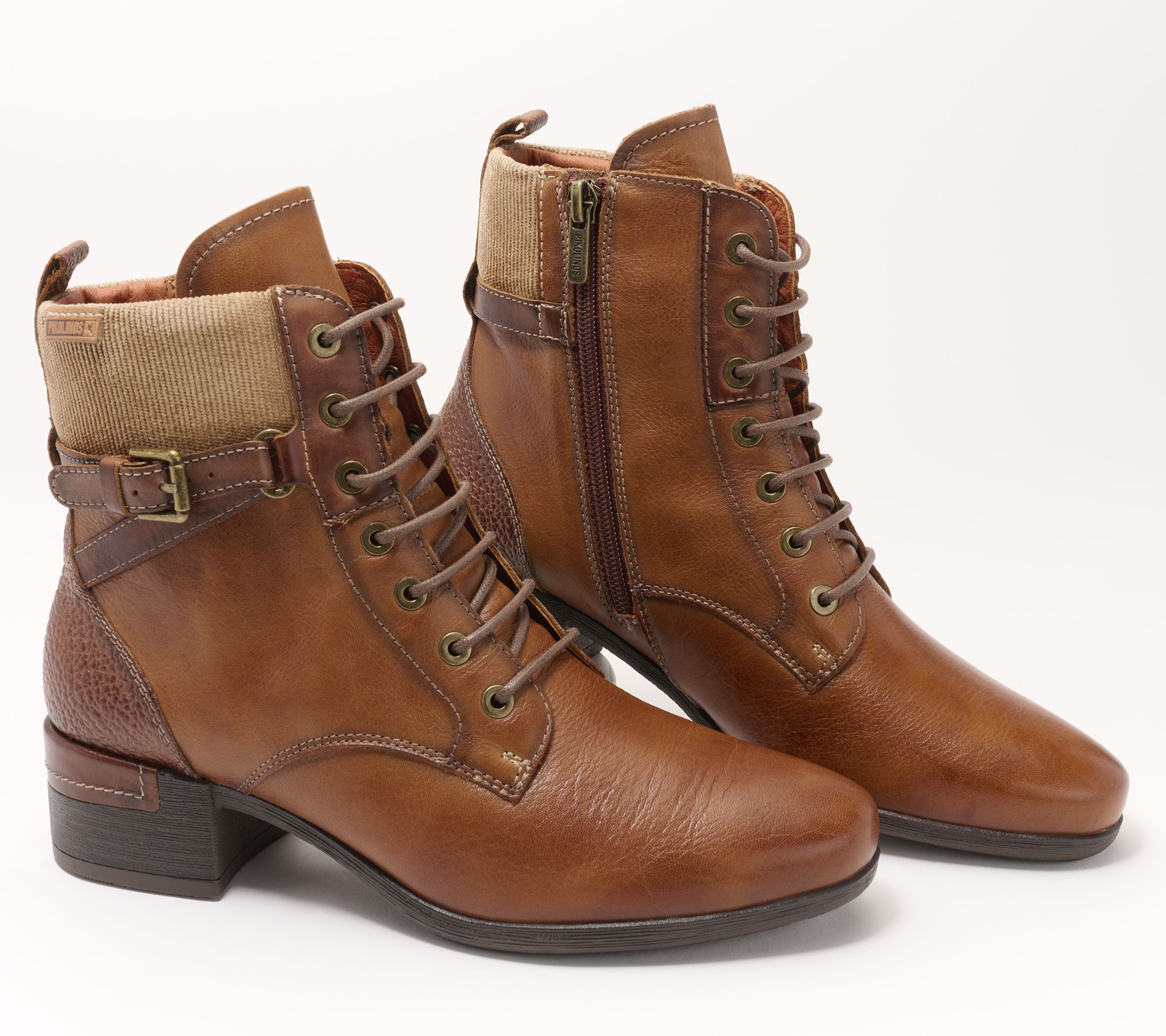 As Is Pikolinos Leather Lace-Up Boots - Marlina