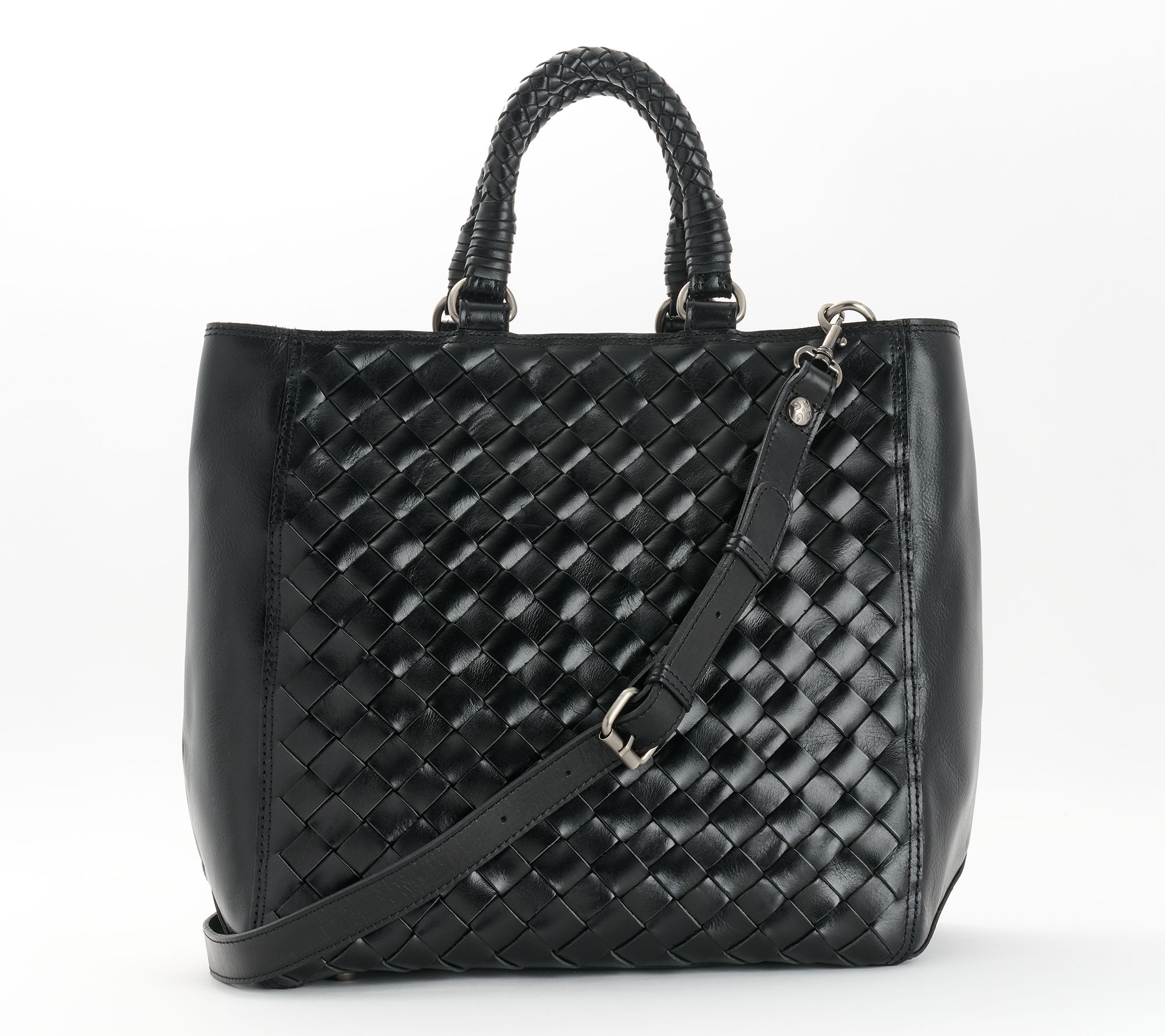 "As Is" Patricia Nash Tremiti Discovery Woven Leather Tote