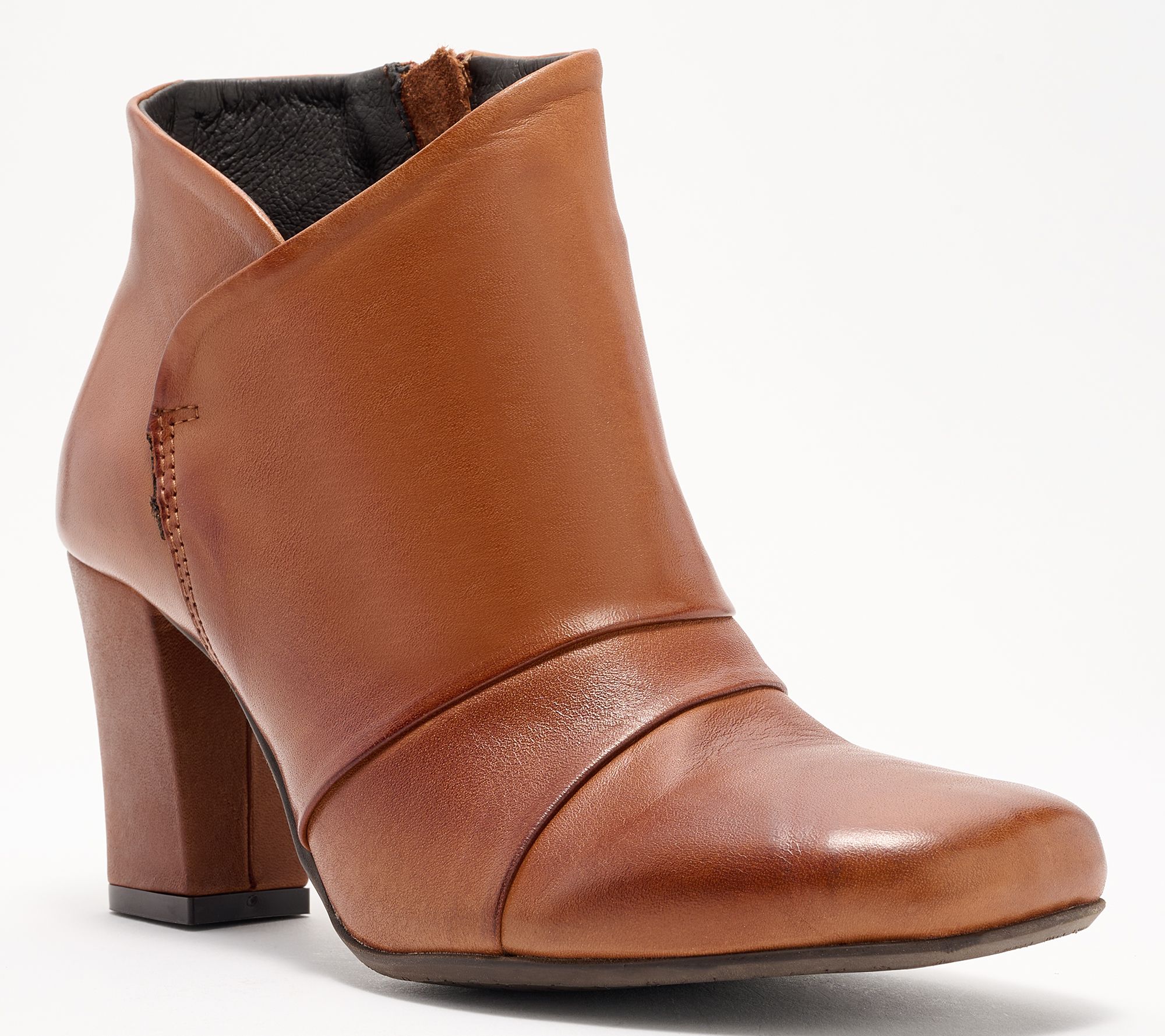 As Is Miz Mooz Leather Heeled Ankle Boots- Haydin