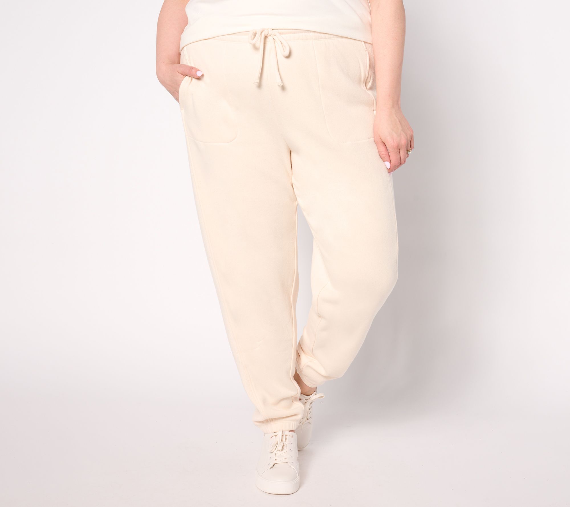 "As Is" AnyBody Tall Brushed French Terry Joggers