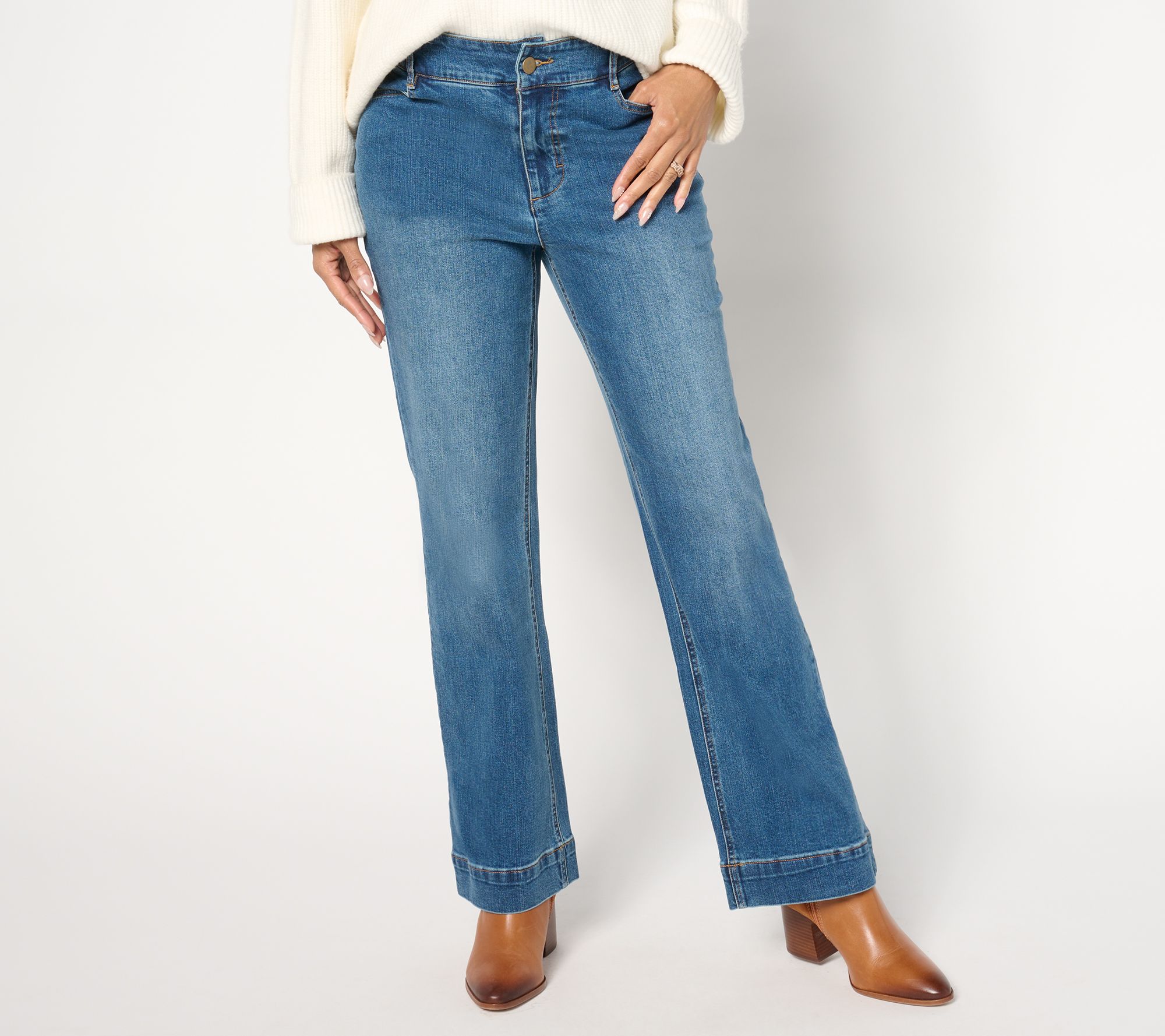 "As Is" Studio Park x Amy Stran Tall Wide Hem Boot Cut Jeans