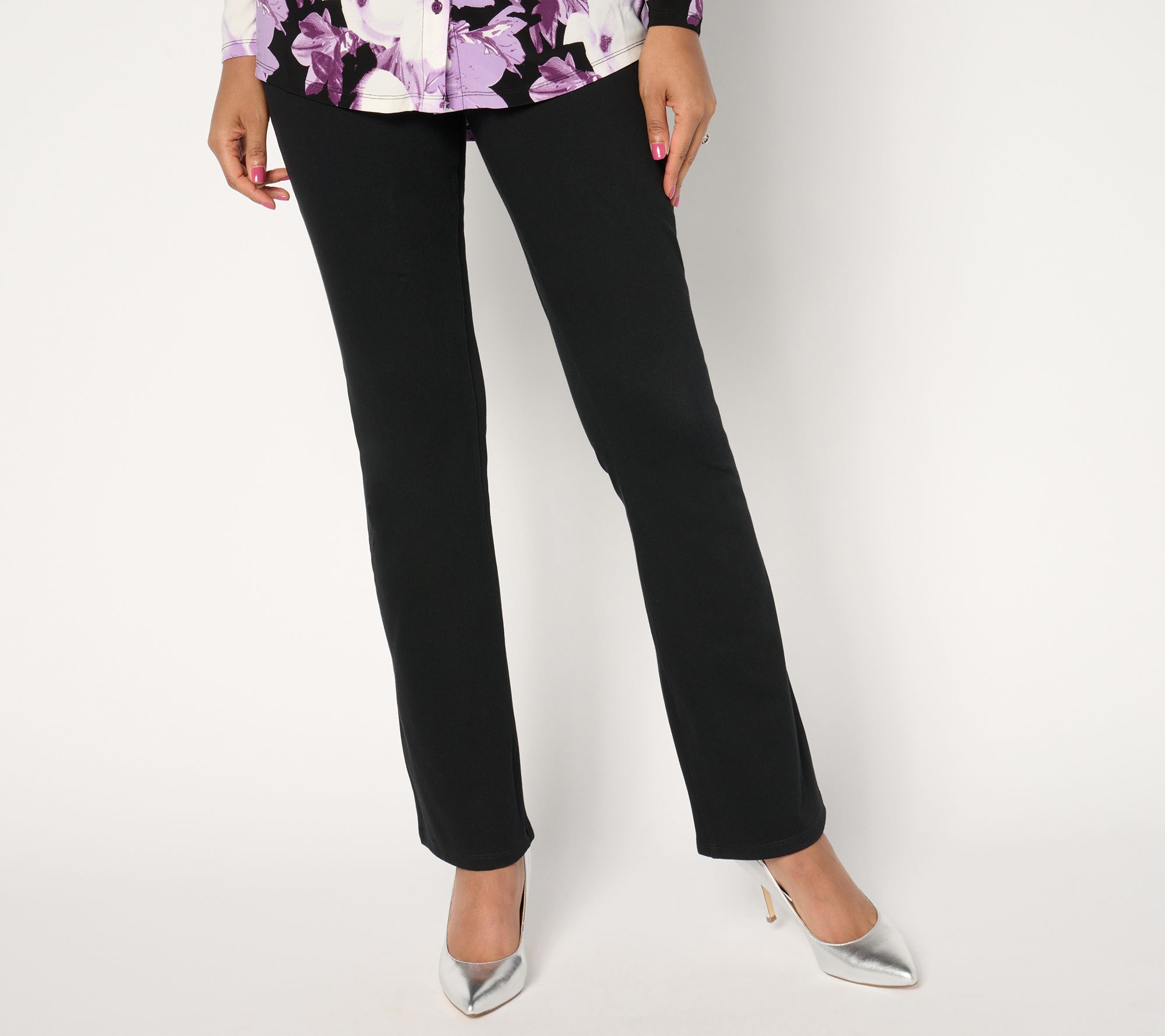 "As Is" Women With Control Regular Prime Stretch Denim Bell Pant