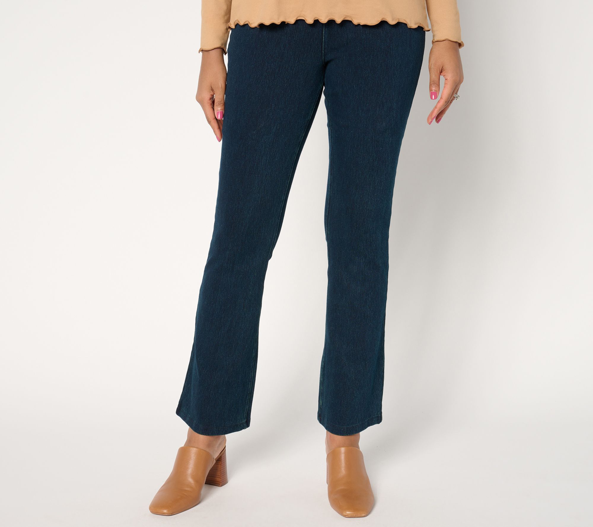 "As Is" Women With Control Regular Prime Stretch Denim Bell Pant