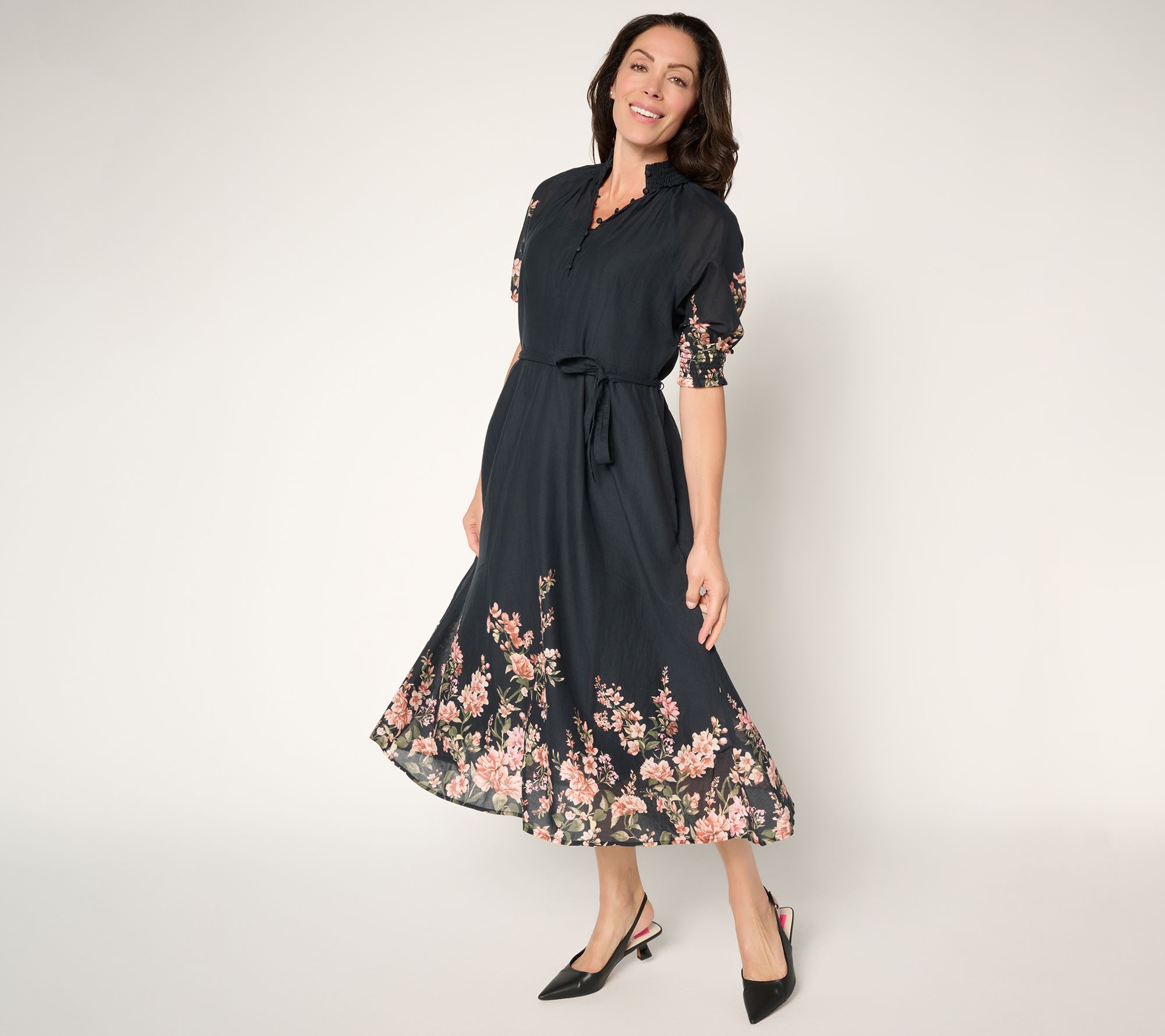 Ree by The Pioneer Woman Regular Printed Cotton Midi Dress