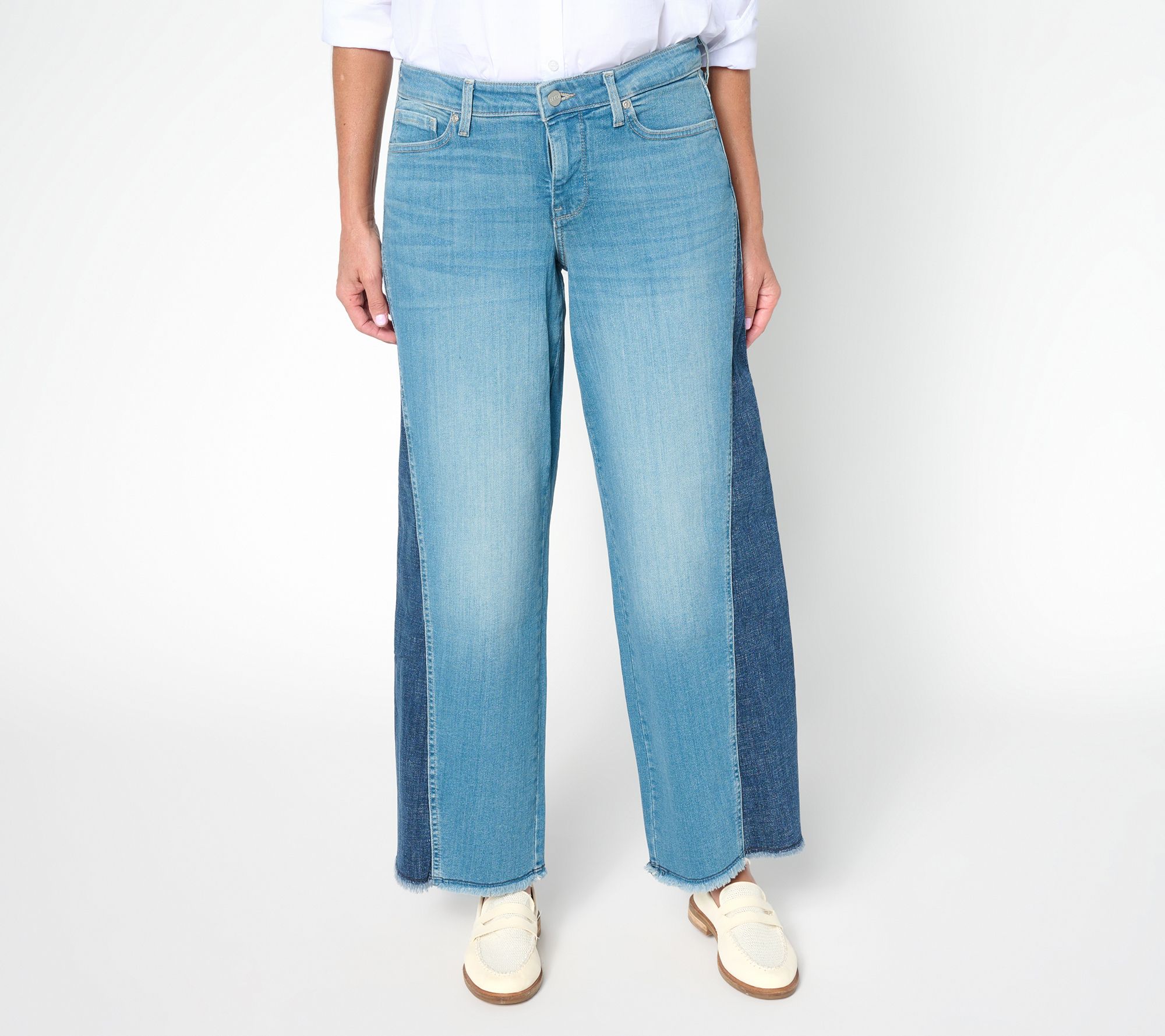 NYDJ Teresa Petite Wide Leg Jeans with Contrast Sideseam