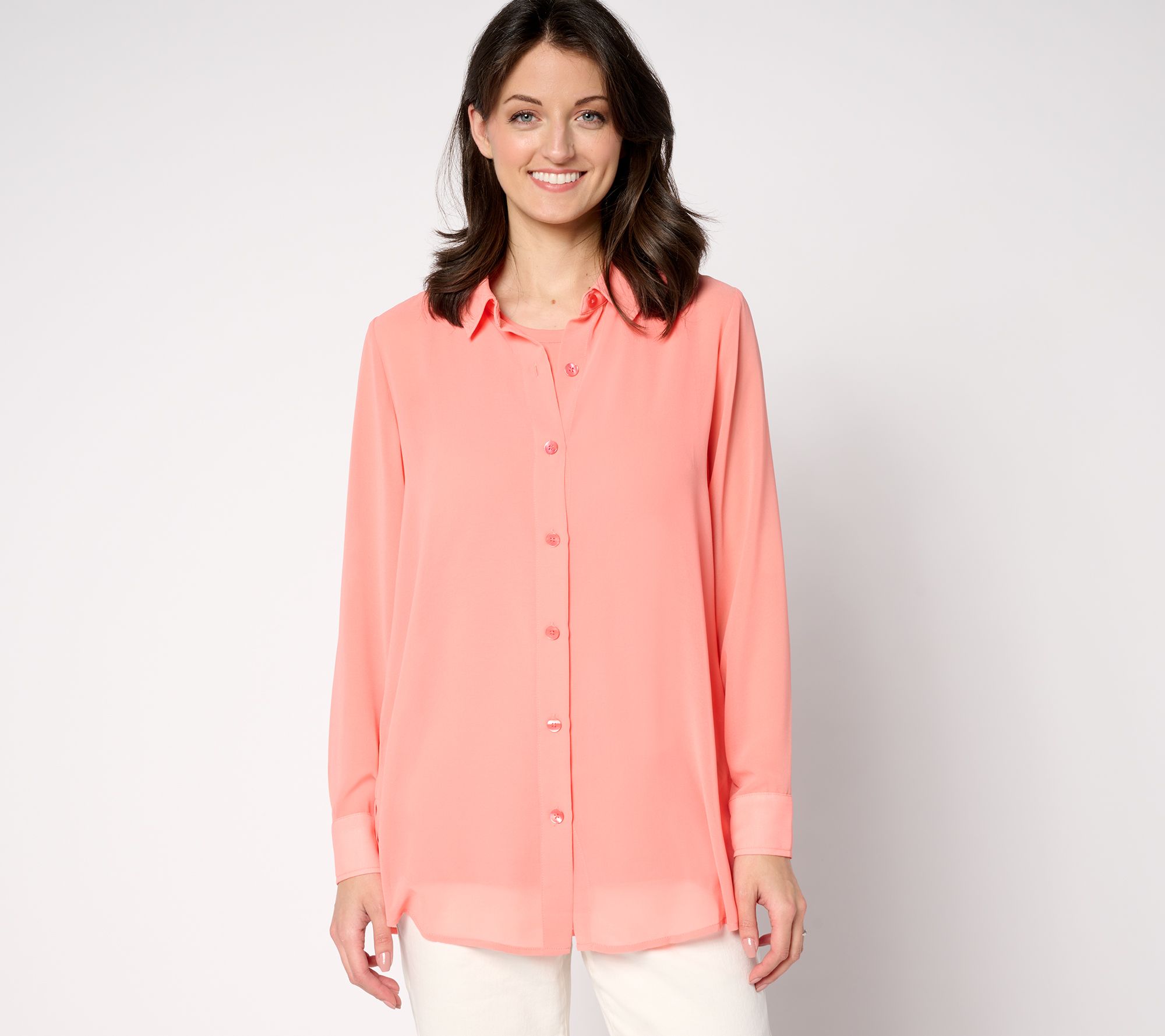 "As Is" Brandis Dress Out Loud Serving the Curvy Bestie Sheer Big Shirt