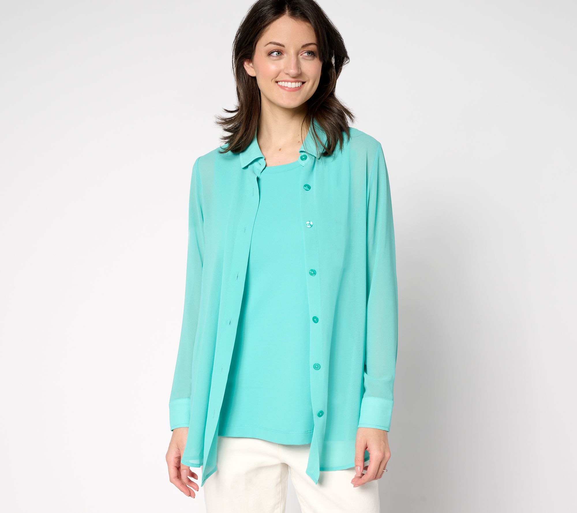 "As Is" Brandis Dress Out Loud Serving the Curvy Bestie Sheer Big Shirt