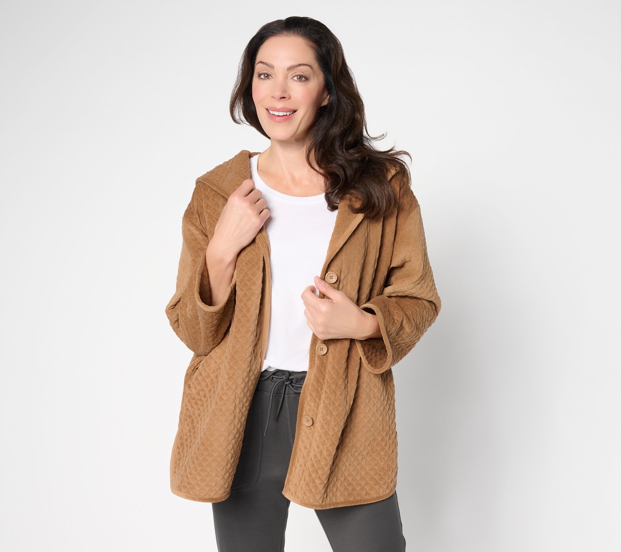 Berkshire Homewear Quilted Baby Fleece Cardigan