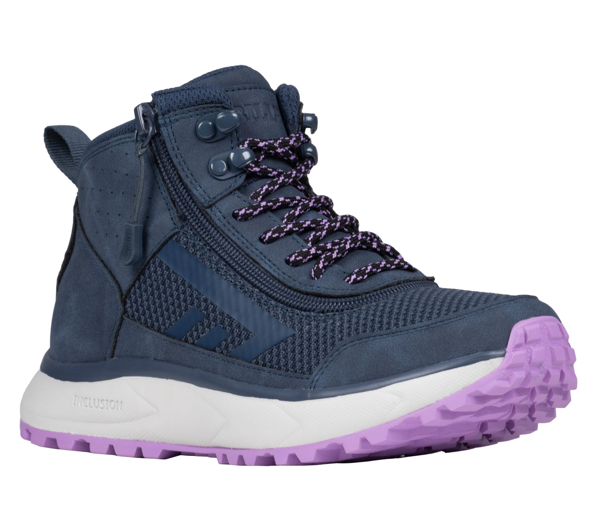 BILLY Footwear zip-on Women's Navy/Purple Inclusion Trail Boot