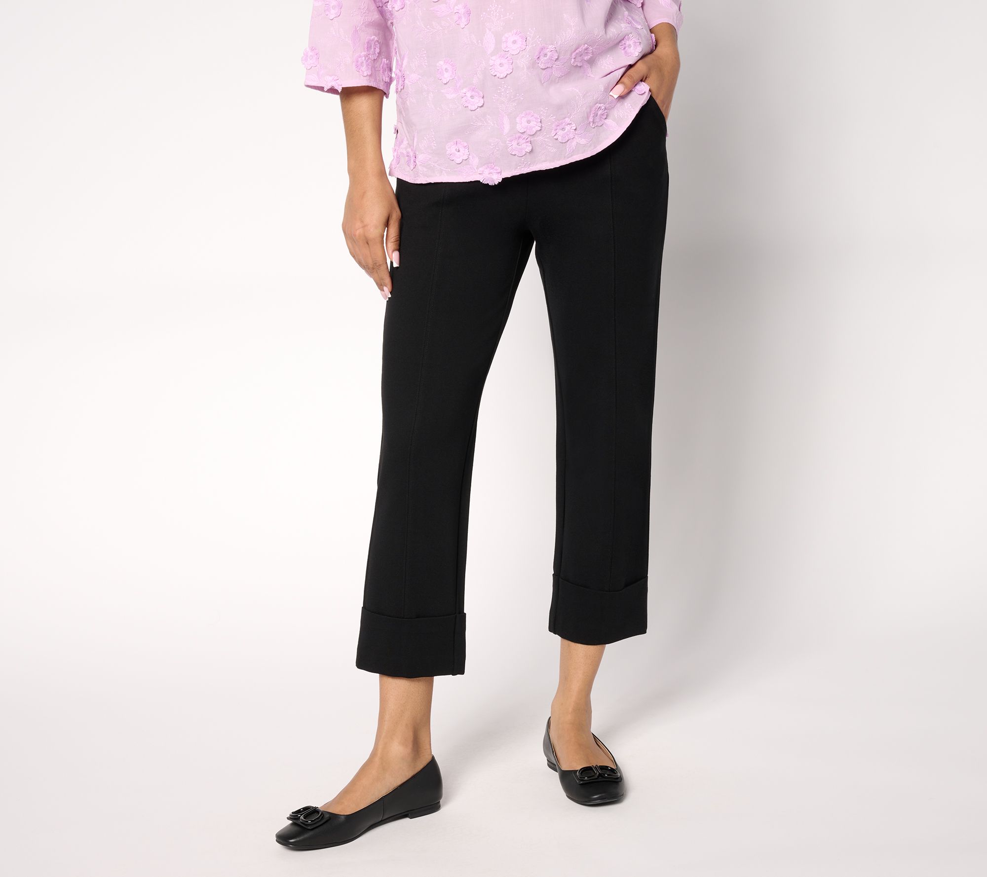 "As Is" Isaac Mizrahi Live! Regular Sublime Stretch Ponte Crop