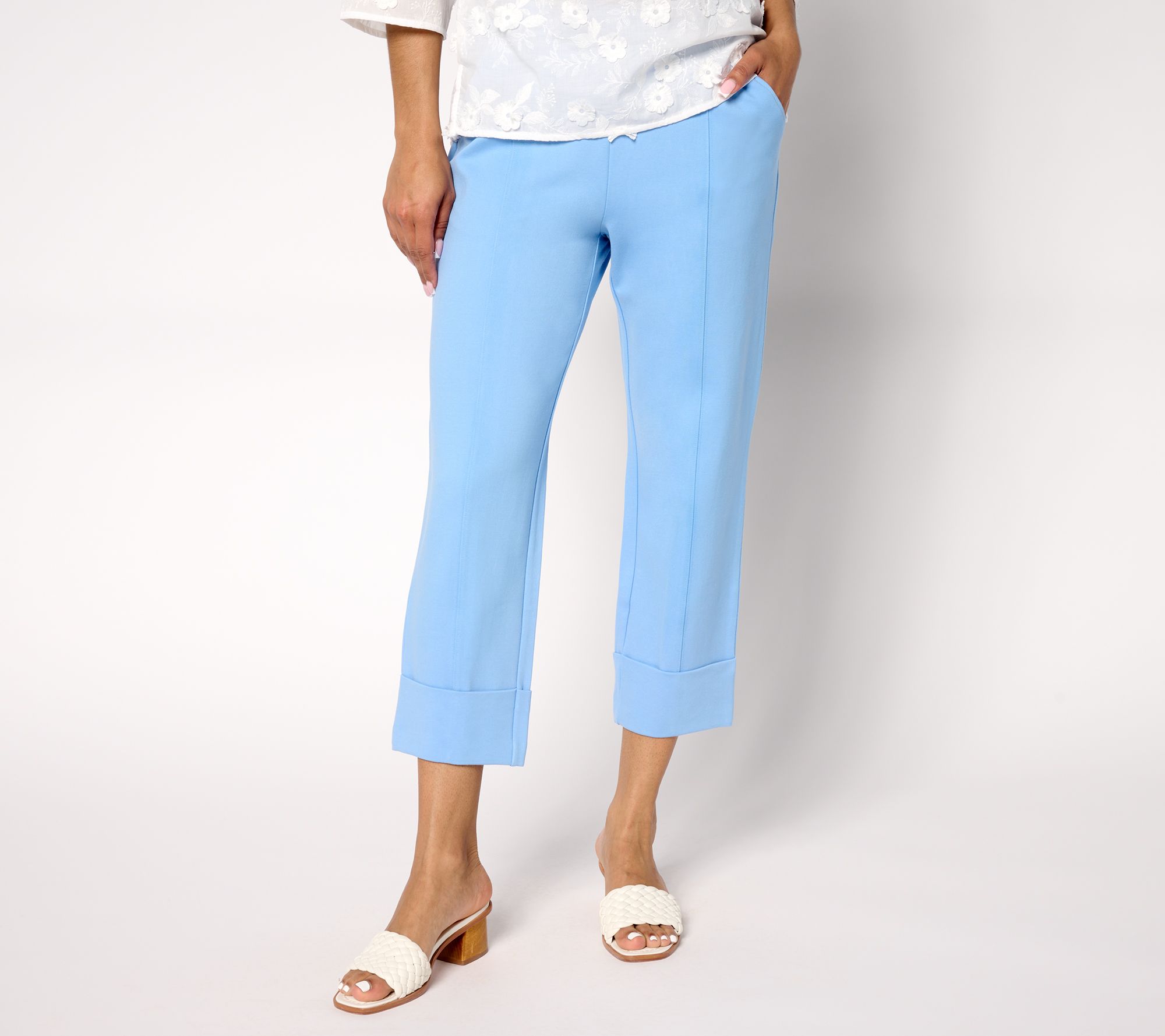 "As Is" Isaac Mizrahi Live! Regular Sublime Stretch Ponte Crop