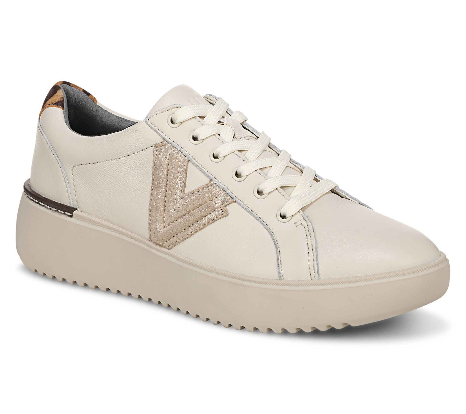 Vionic Leather Lace Up Sneakers - Kearny Lace 2.0