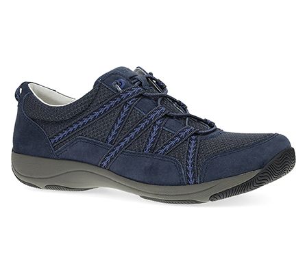 Dansko Harlyn Navy Suede Bungee Lace Sneaker