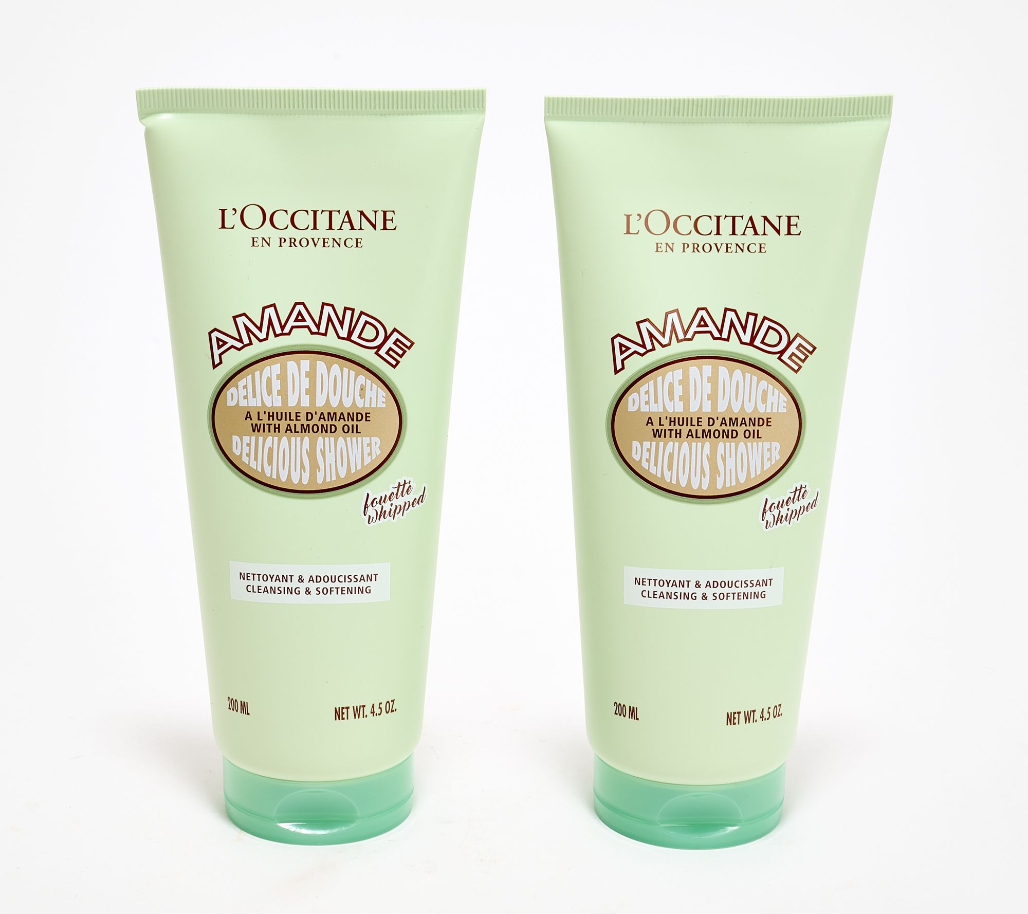 L'Occitane Almond Delicious Whipped Shower Cream 4.5oz Duo