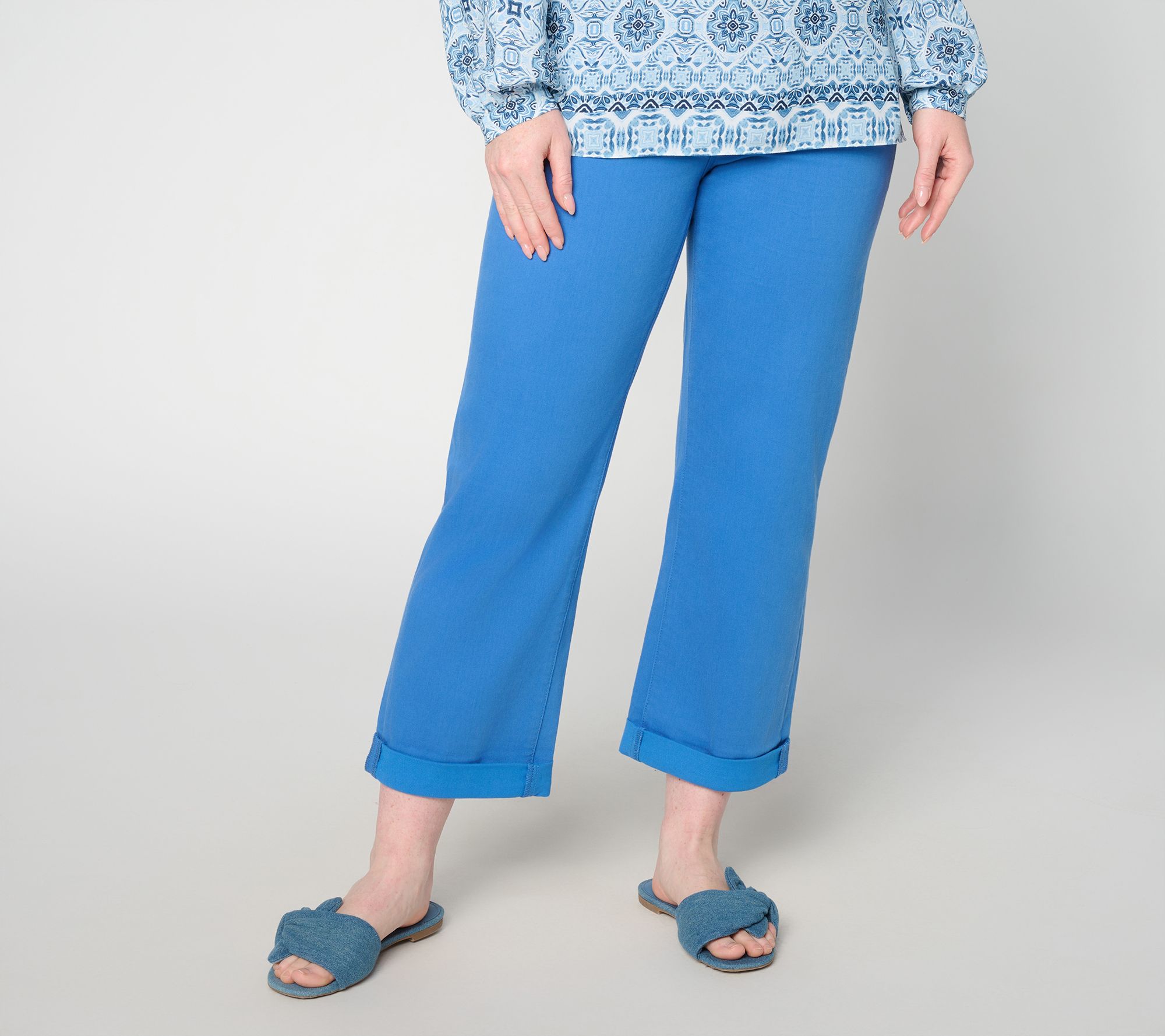 NYDJ Regular Cool Embrace Bailey Relaxed Straight Leg Crop Jeans