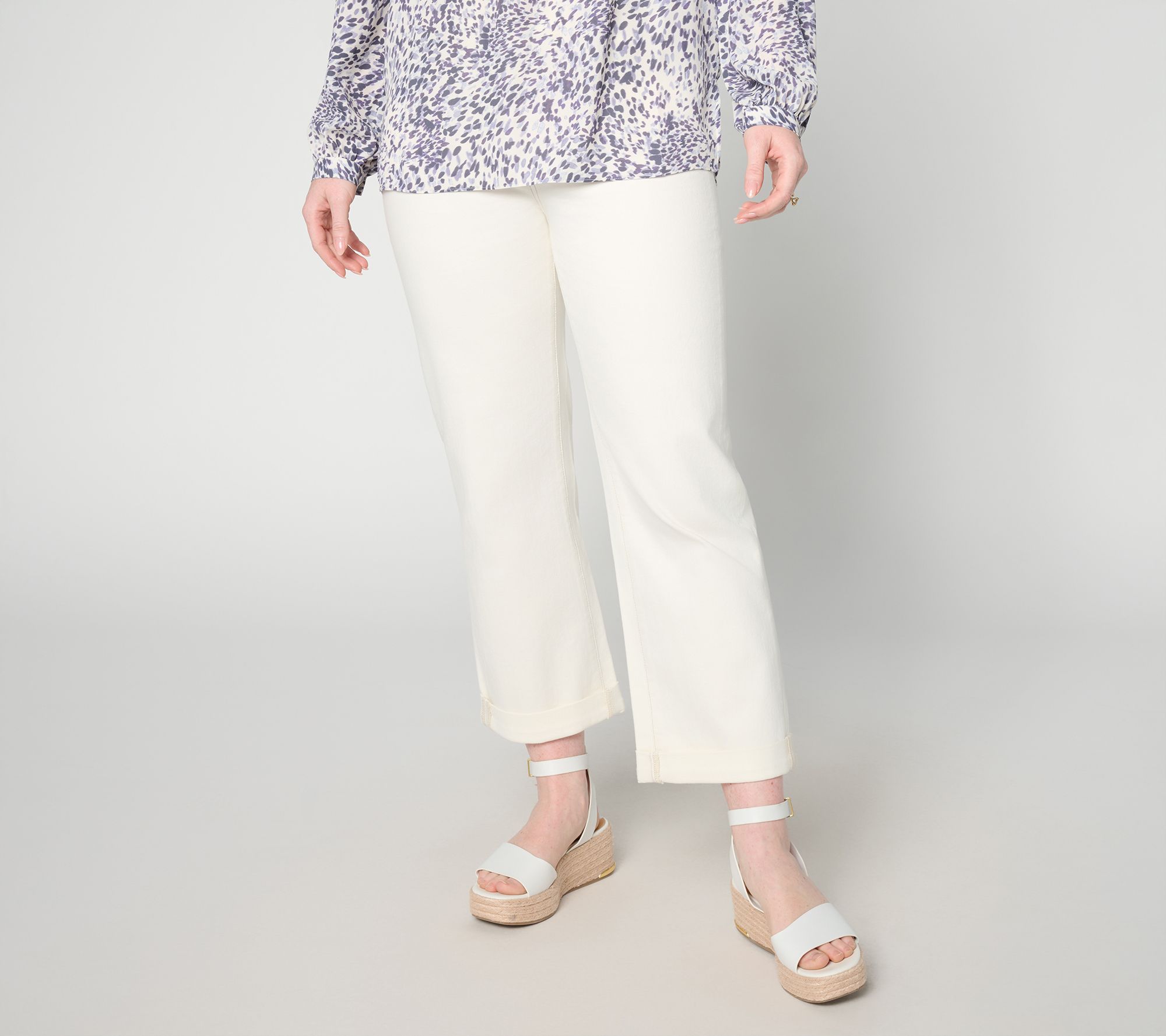 NYDJ Regular Cool Embrace Bailey Relaxed Straight Leg Crop Jeans