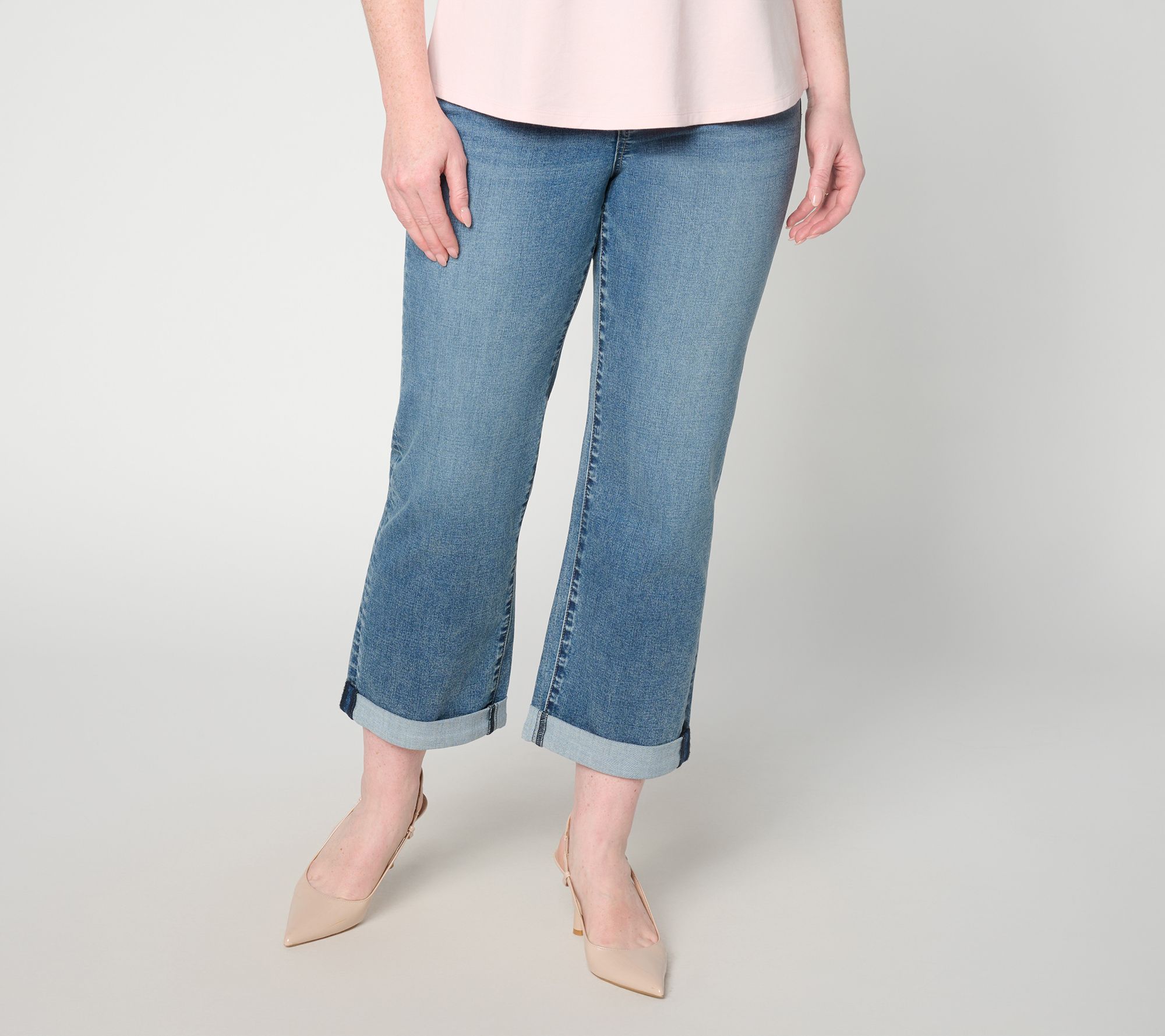 NYDJ Regular Cool Embrace Bailey Relaxed Straight Leg Crop Jeans