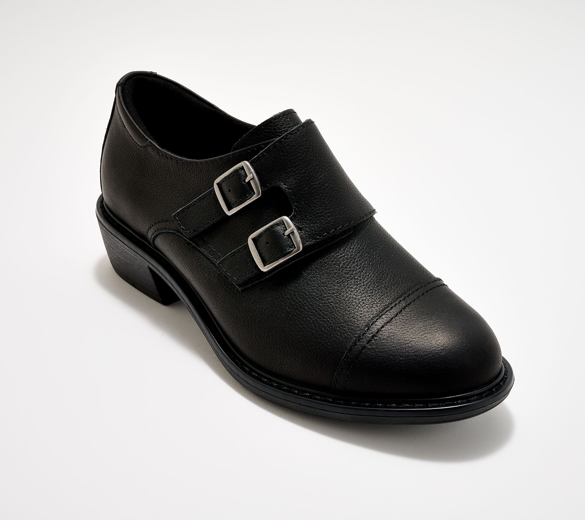 "As Is" Alegria Leather Buckled Shooties- Mave