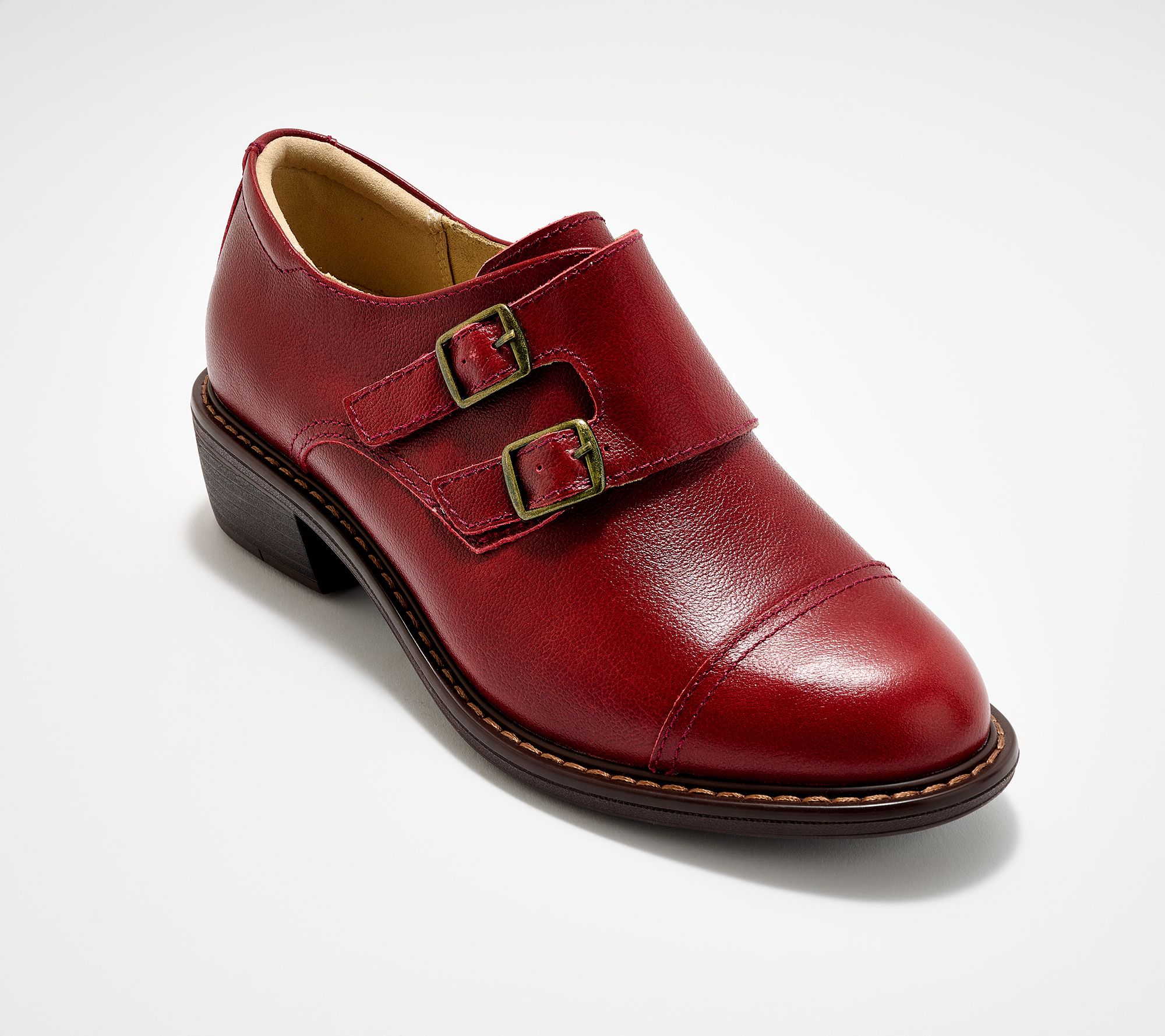 "As Is" Alegria Leather Buckled Shooties- Mave