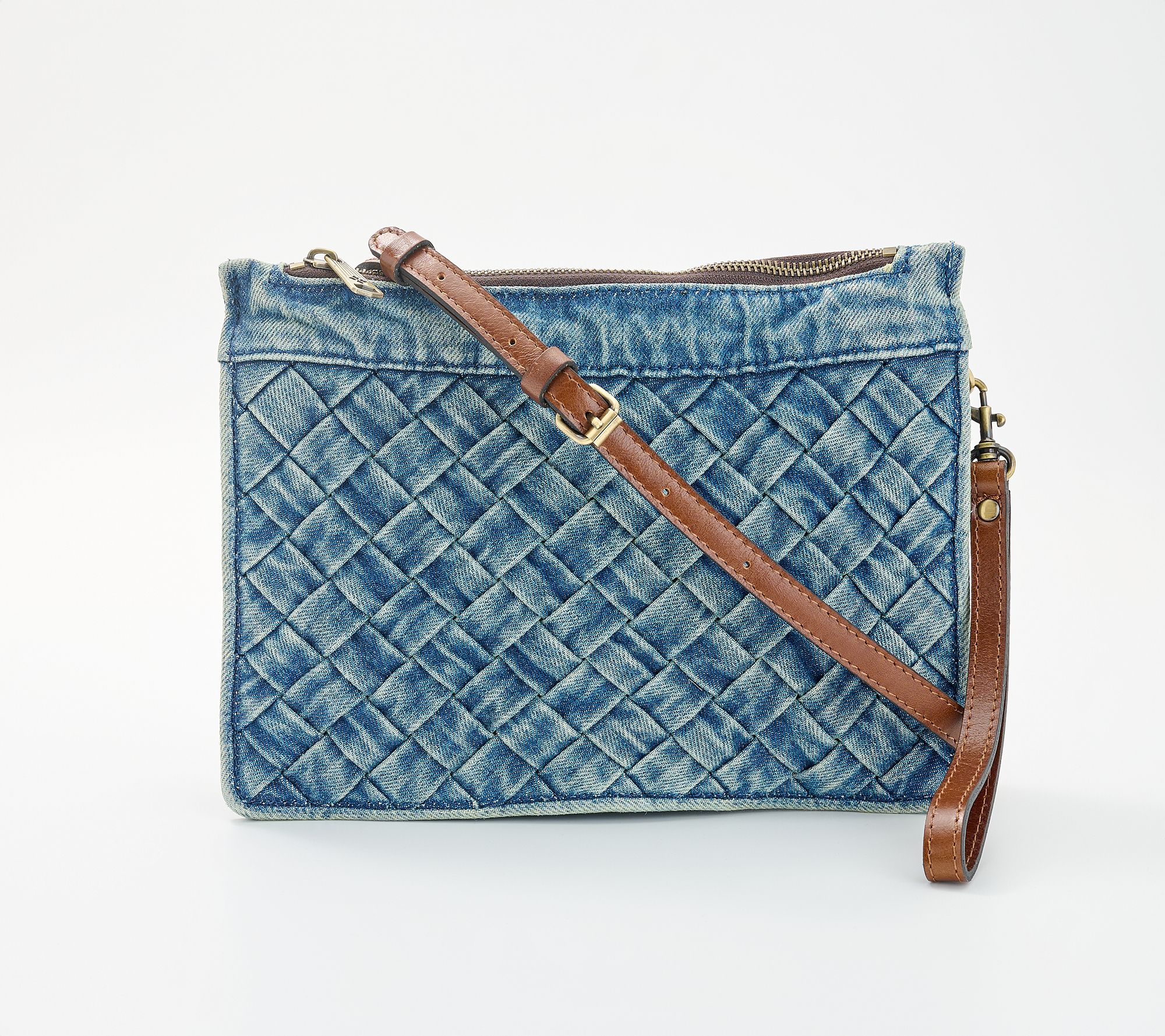 Patricia Nash Yvette Woven Denim Crossbody Clutch