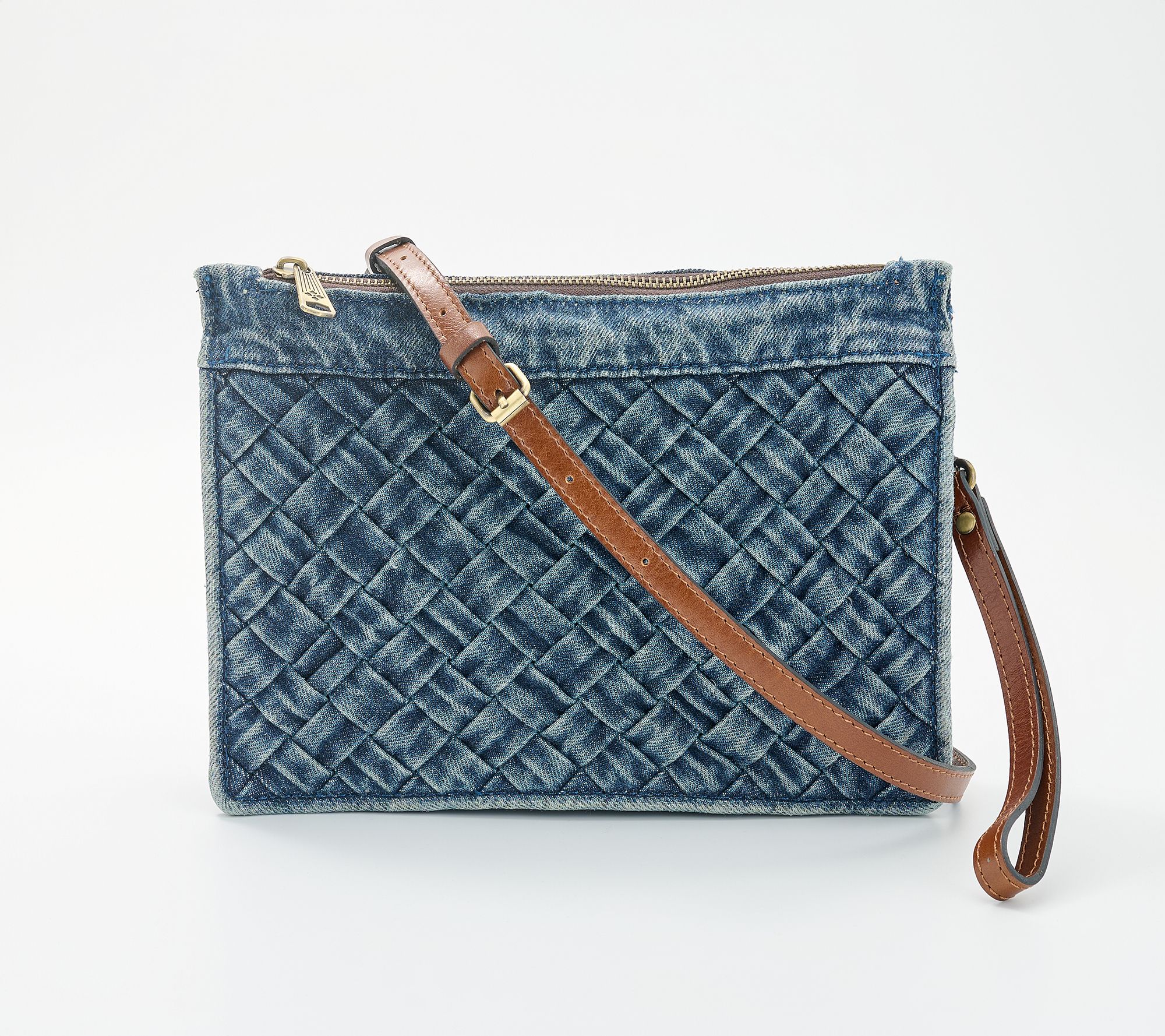 Patricia Nash Yvette Woven Denim Crossbody Clutch