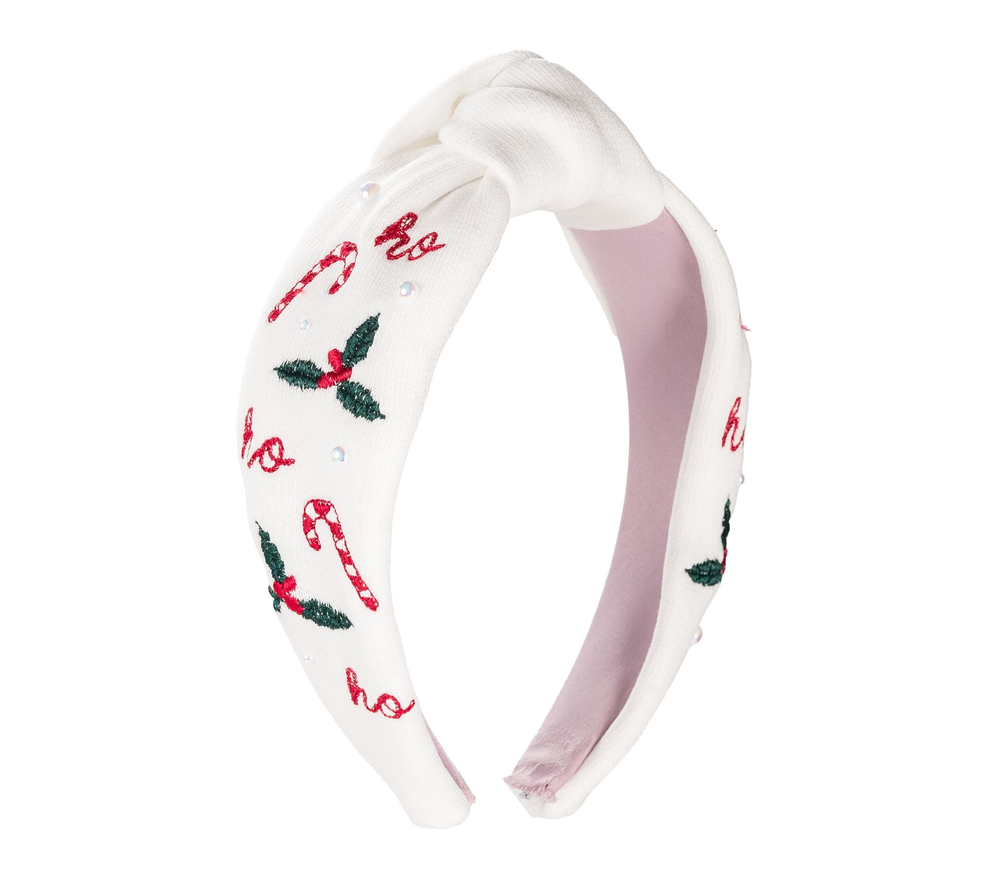 Violet and Brooks Holly Embroided Knot Headband