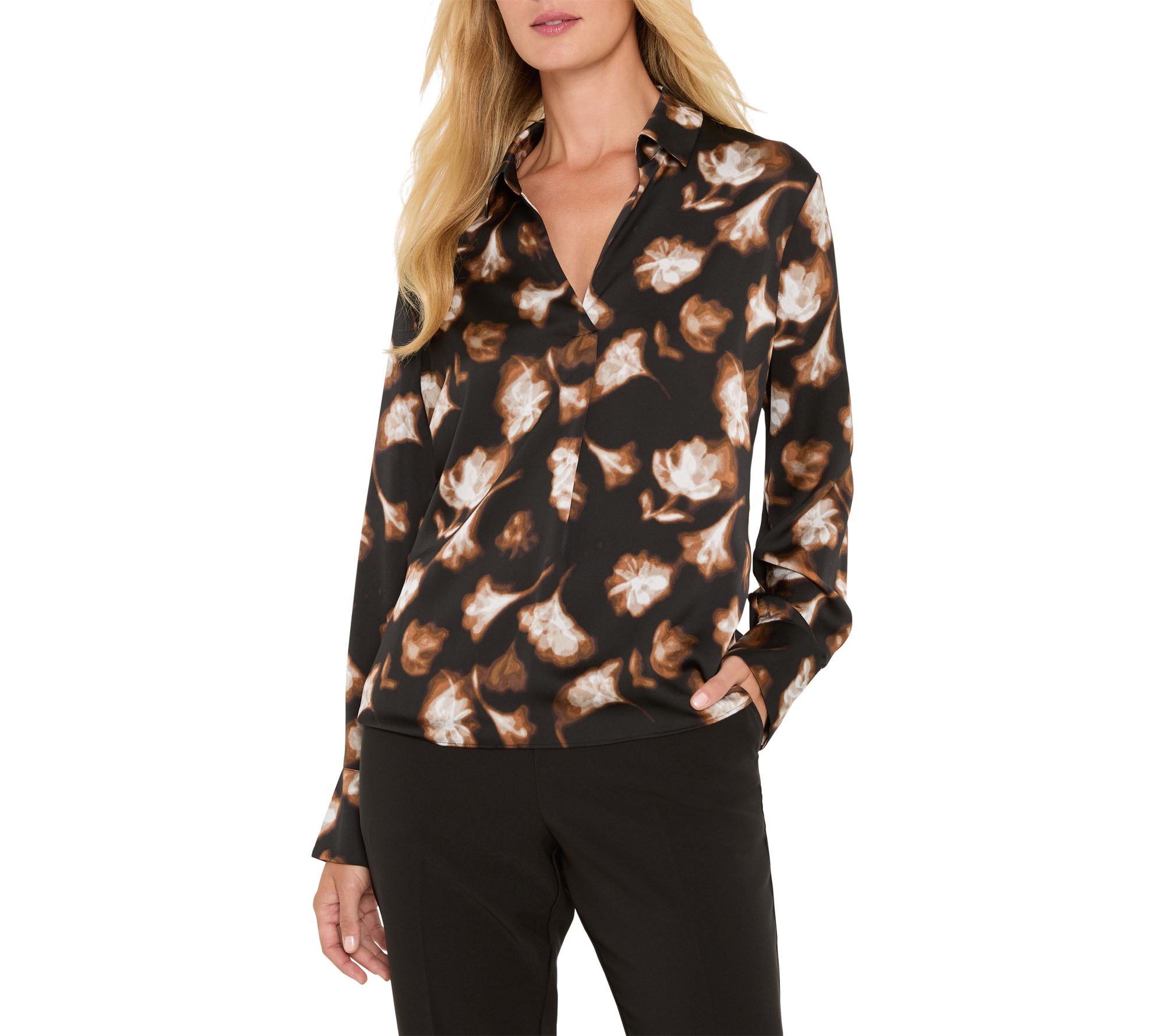 NIC+ZOE Golden Ginko Popover Shirt