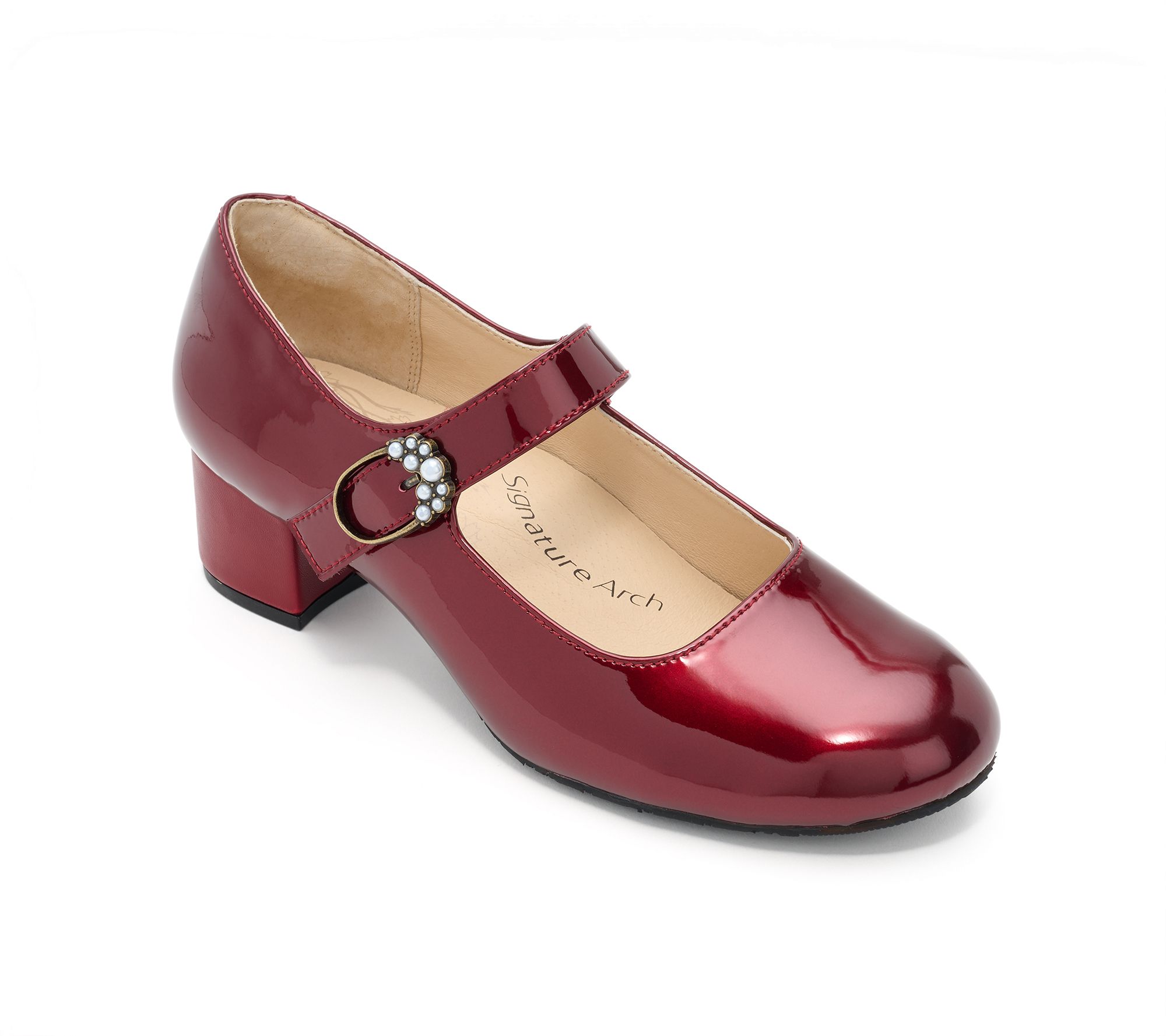 Alegria Adjustable Leather Mary Jane Pumps - Ameliah