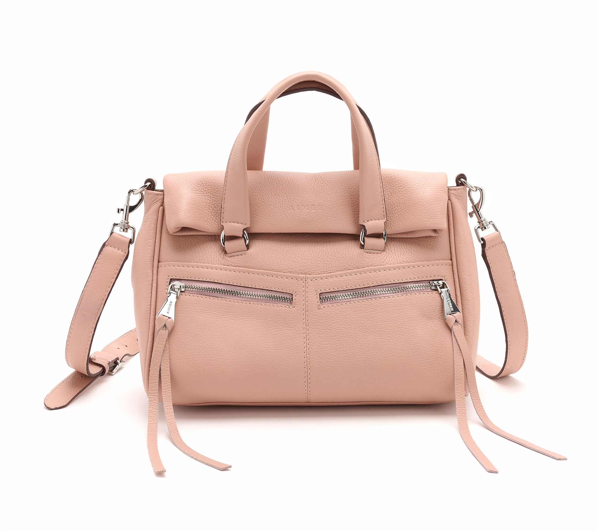 "As Is" Aimee Kestenberg Coral Double Entry Leather Satchel
