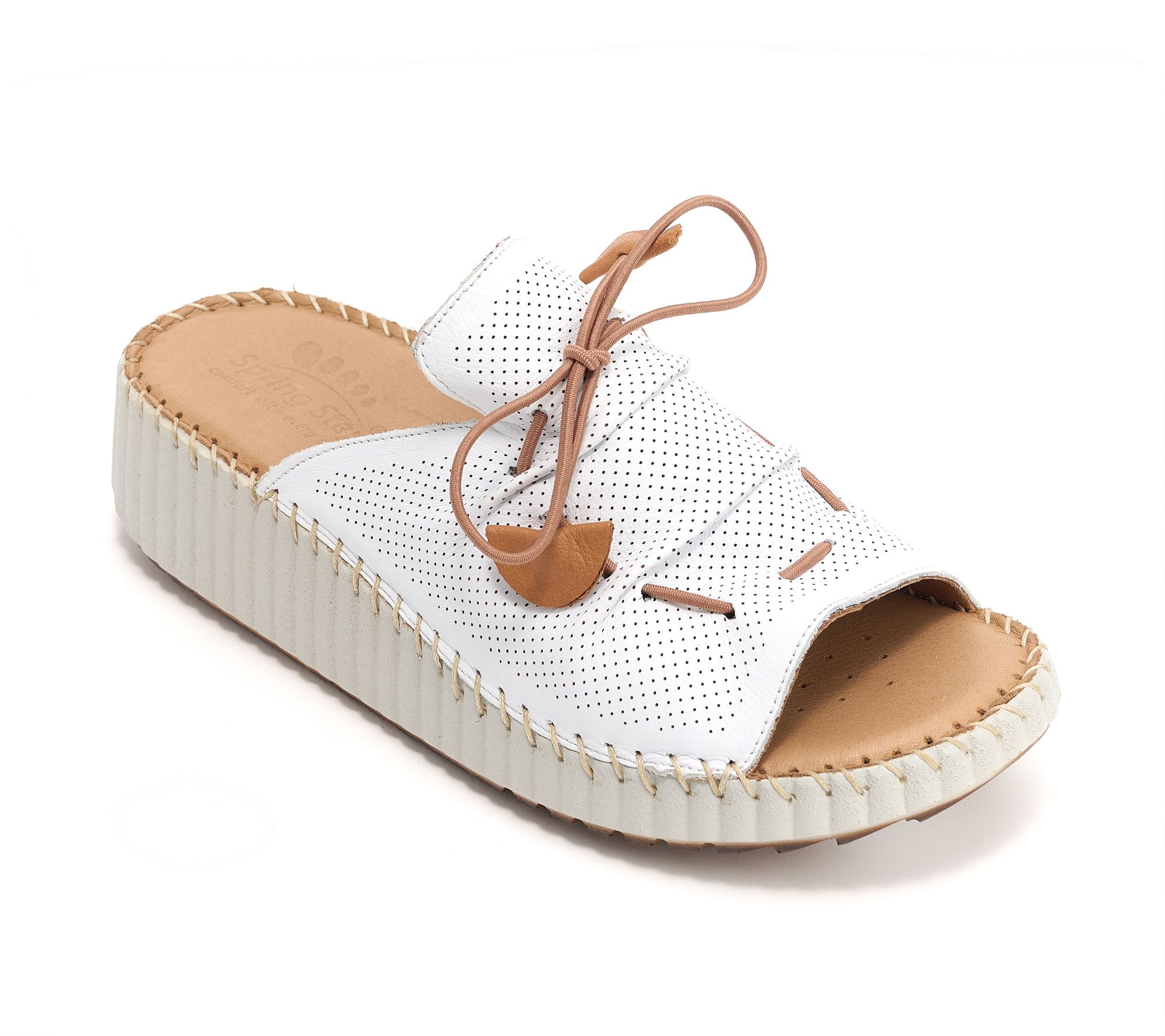 Spring Step Leather Slide Sandals - Nevelle