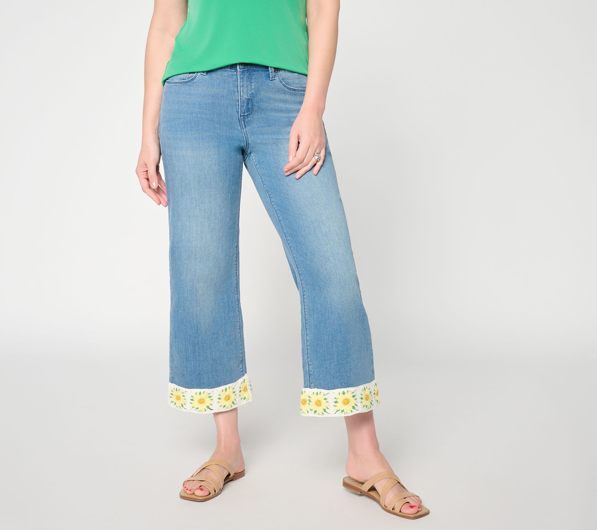 Felt Denim by Laurie Felt Regular Daisy Denim Wide Leg Jeans